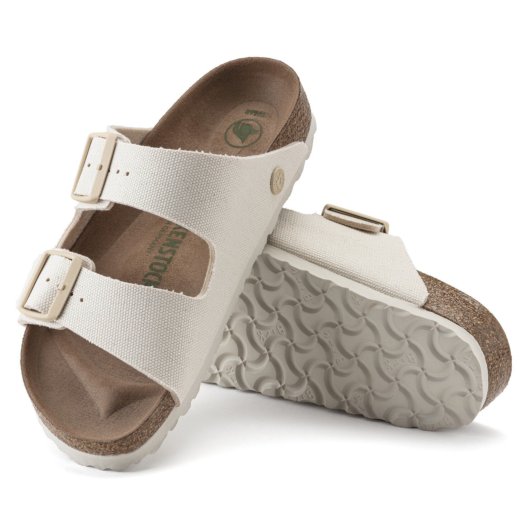 BIRKENSTOCK|SLIPPERS (Arizona Vegan (1022679 EGGSHELL)) Arizona Vegan Textile Eggshell | BIRKENSTOCK