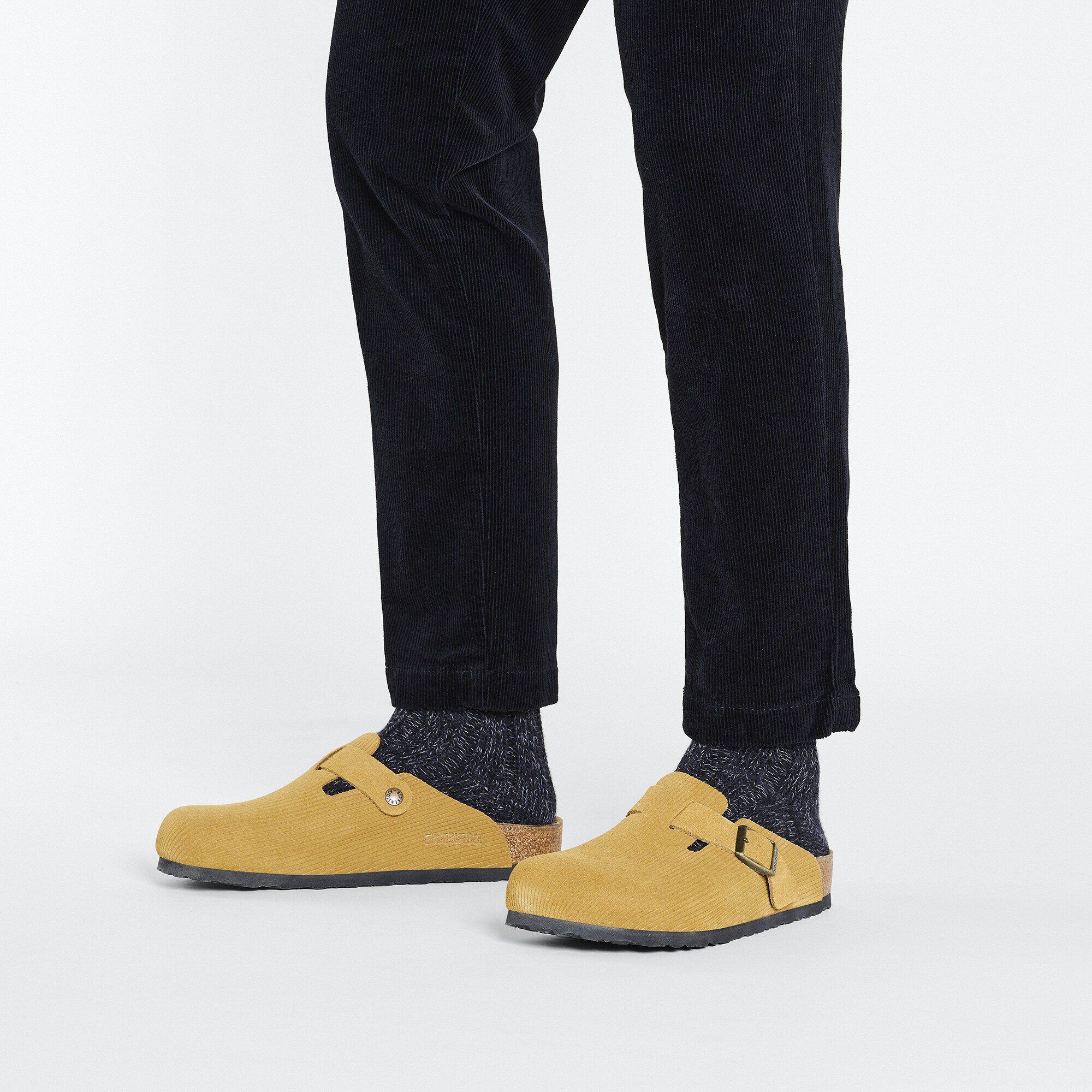 Boston Suede Embossed Corduroy Cork Brown | BIRKENSTOCK