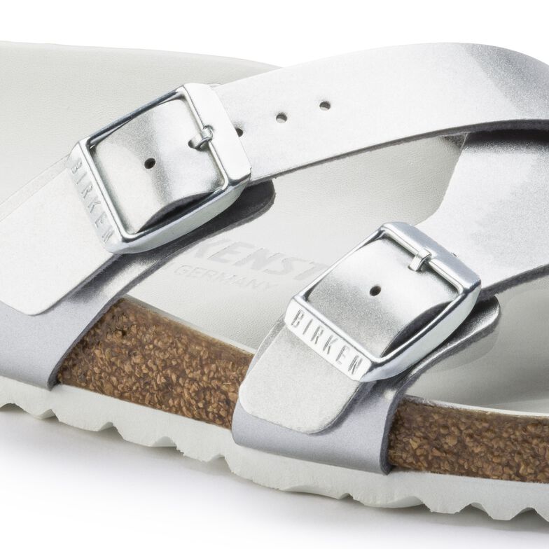 birkenstock yao metallic silver