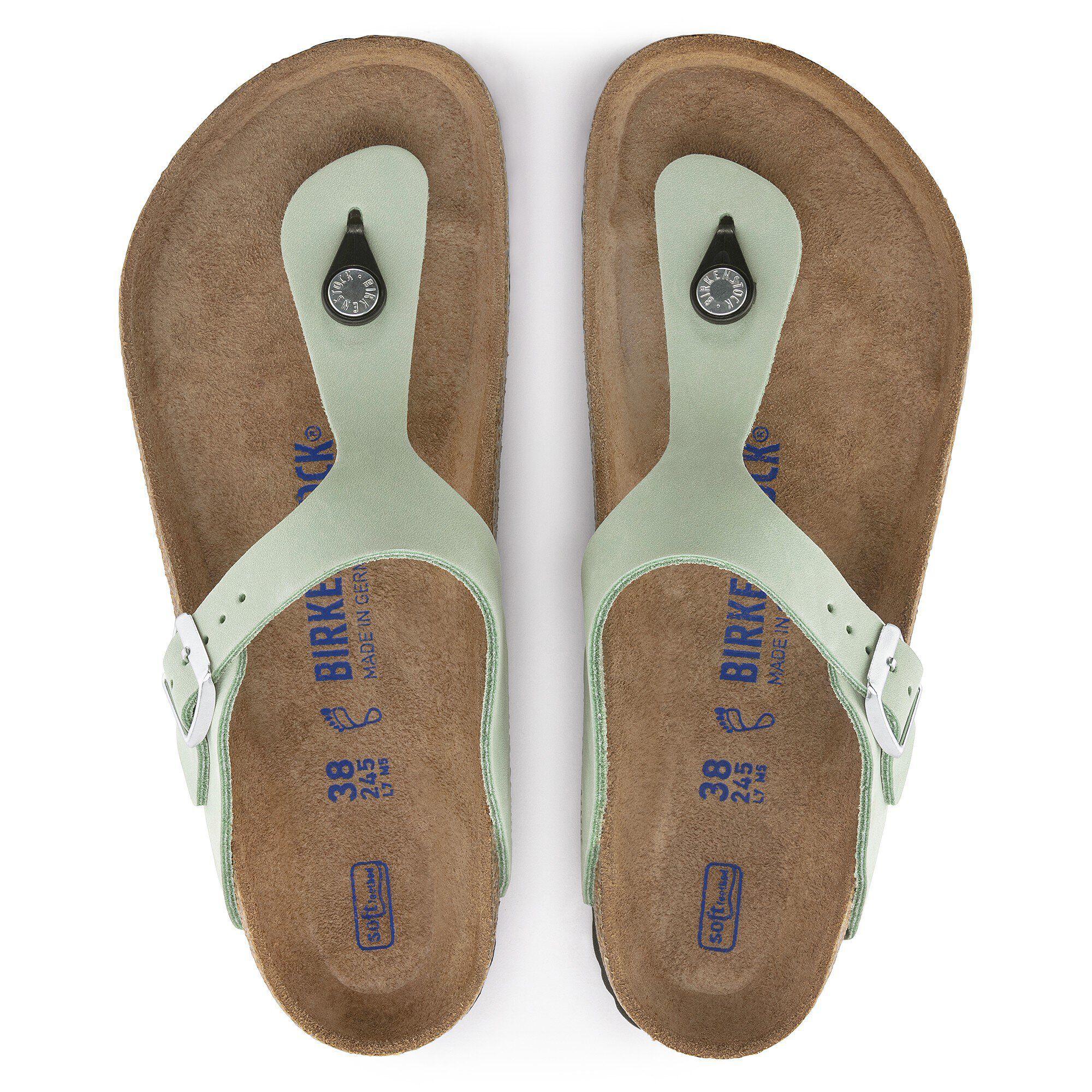 Gizeh Soft Footbed Nubuck Leather Matcha BIRKENSTOCK