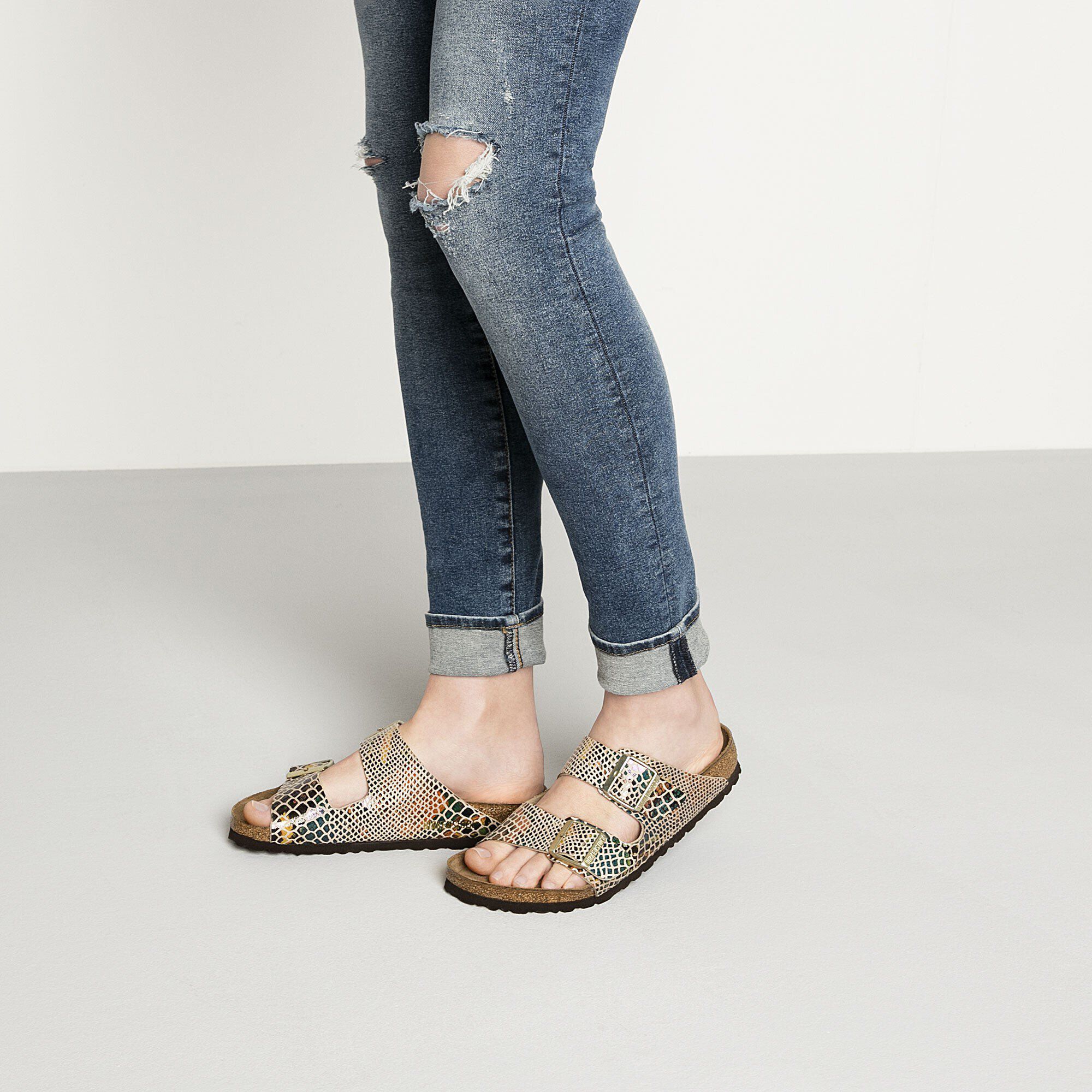 Birkenstock arizona shiny snake discount