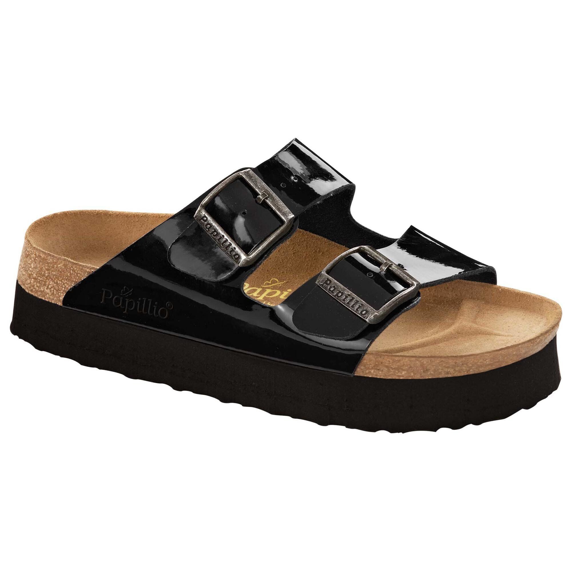 Birkenstock arizona black patent hot sale leather