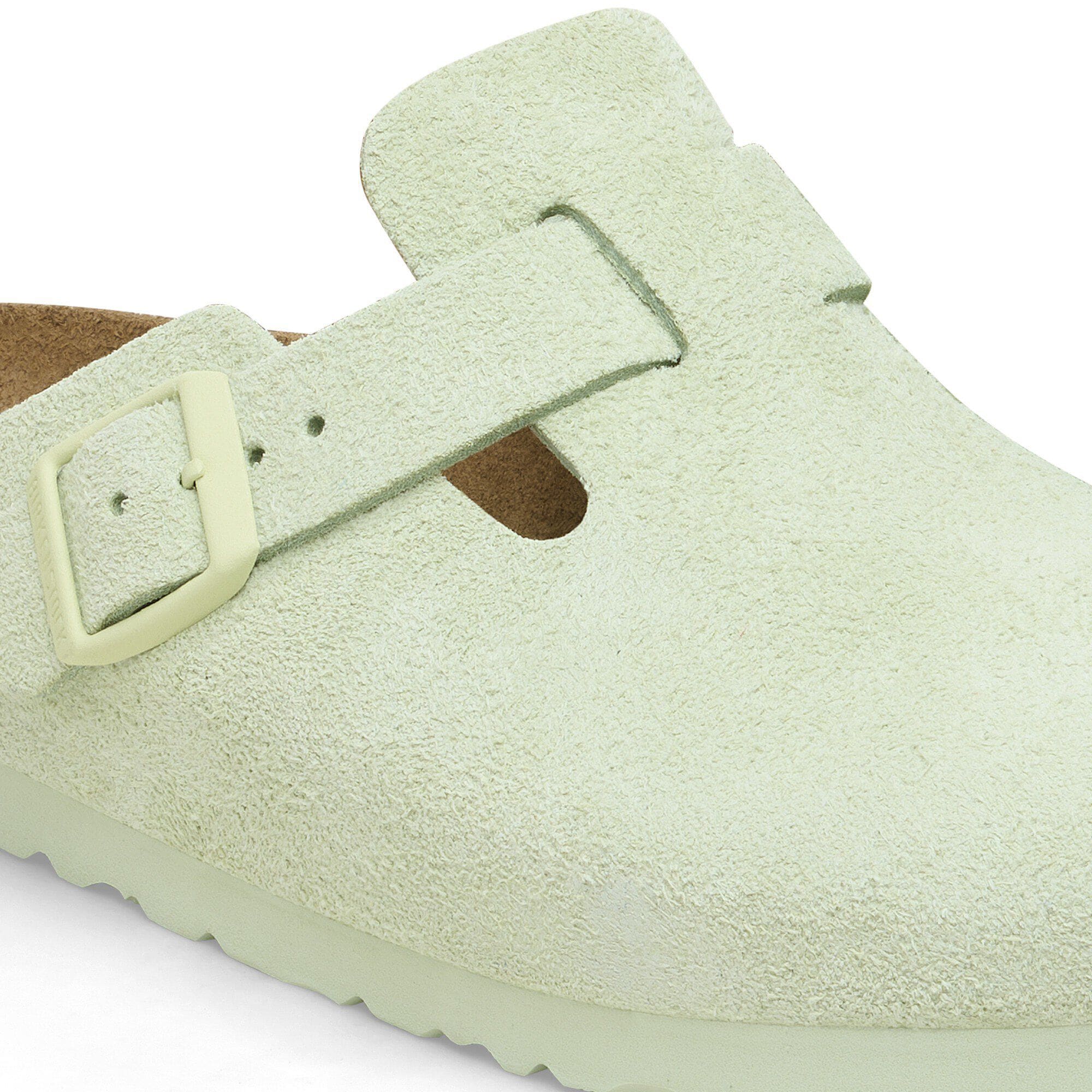 格安販売の Boston Soft BIRKENSTOCK | Lime Faded Leather Suede Footbed 靴