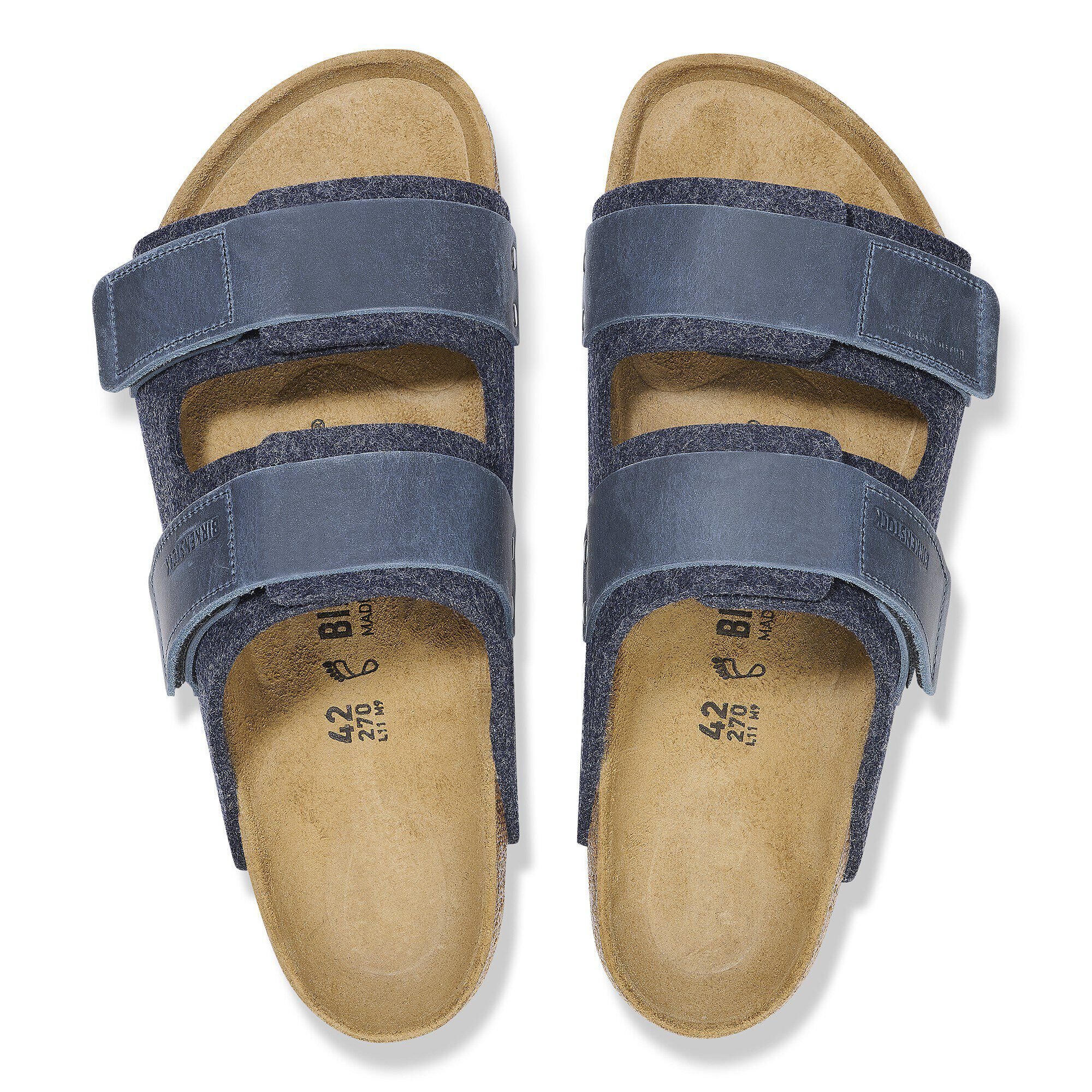 【関税&送料込】Birkenstock Sandalo Uji Uji Natural Leather-Felt Midnight Blue | BIRKENSTOCK