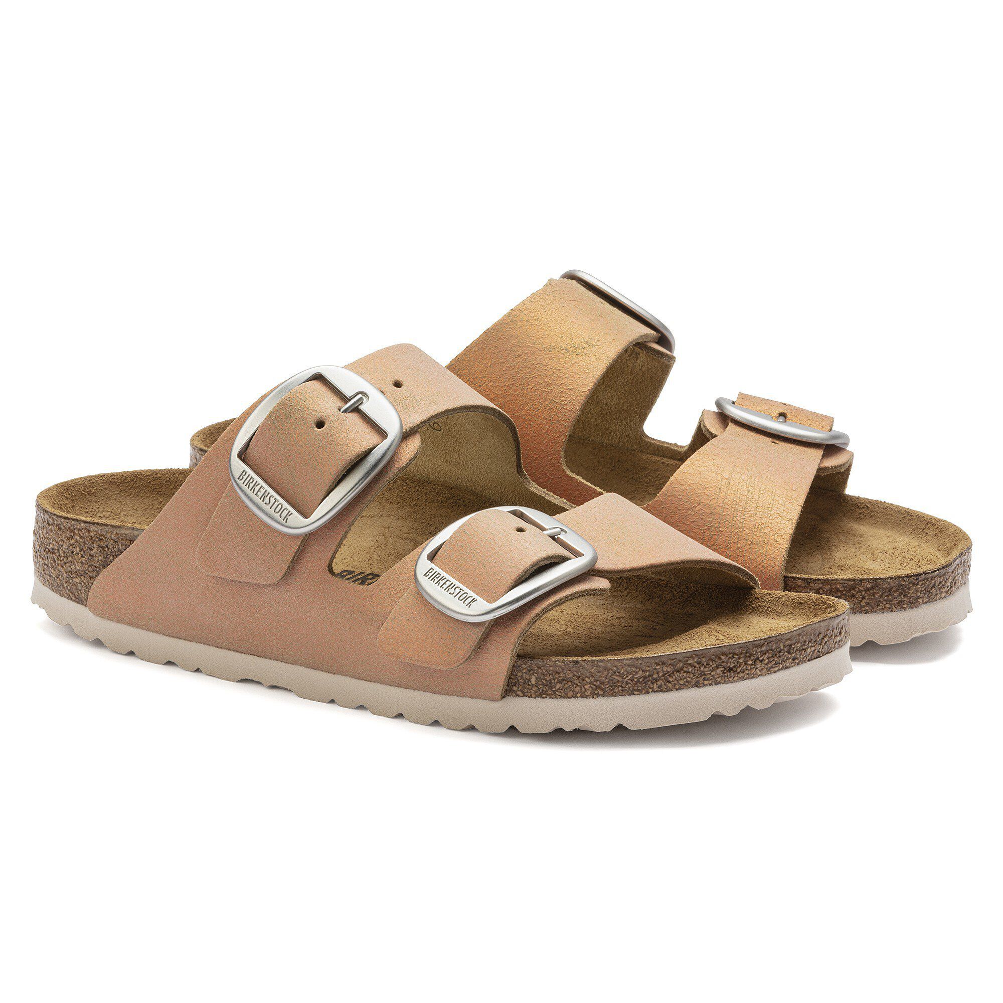 Arizona Big Buckle Leather Washed Metallic Copper BIRKENSTOCK