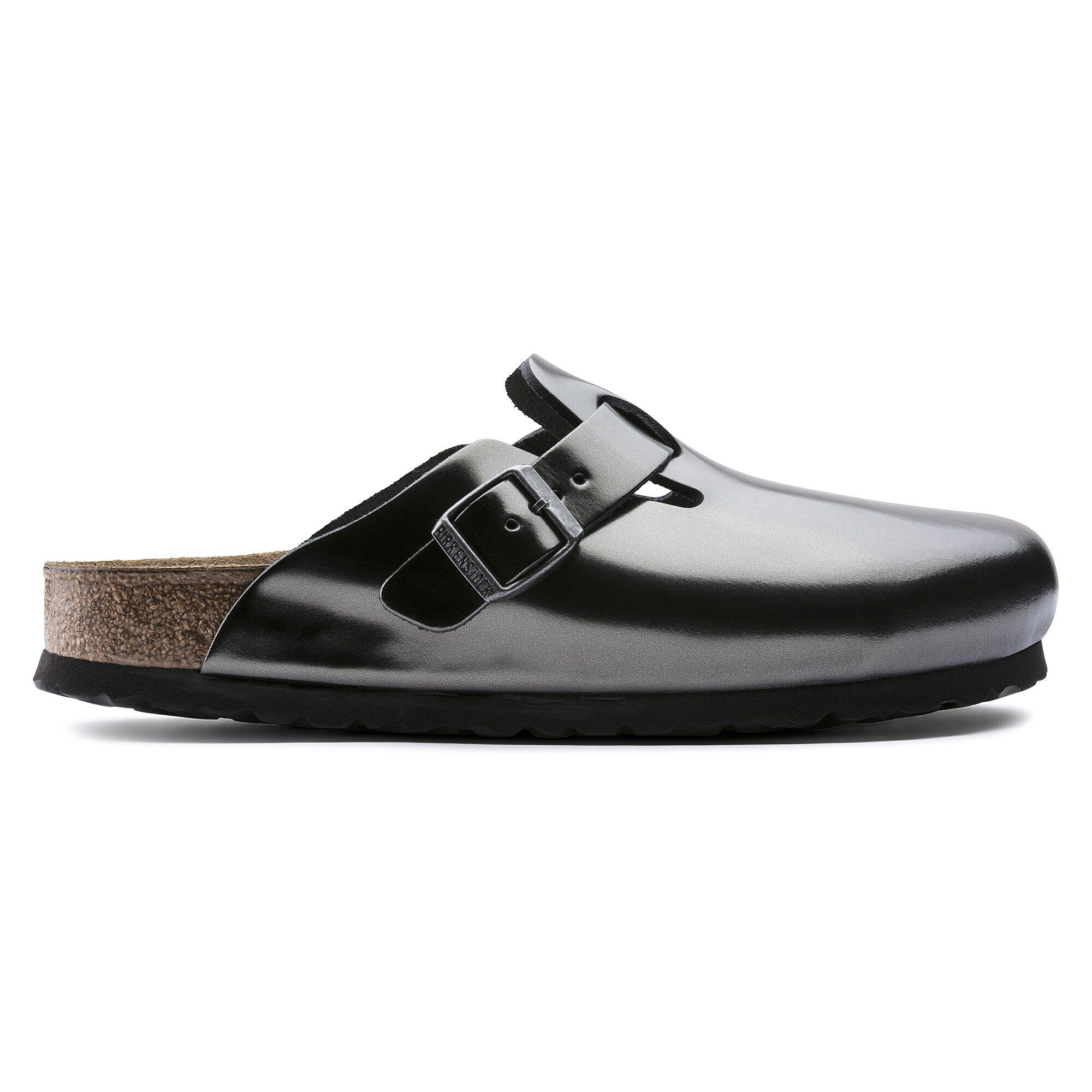 Boston Natural Leather Metallic Anthracite