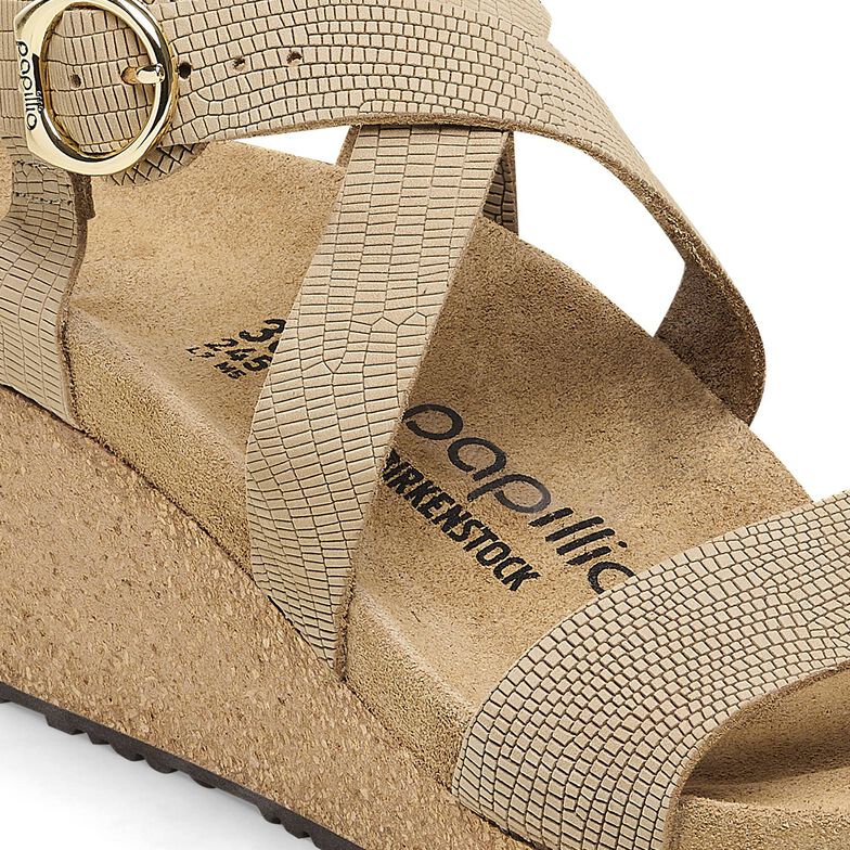 Sibyl Ring-Buckle Nubuck Leather Embossed