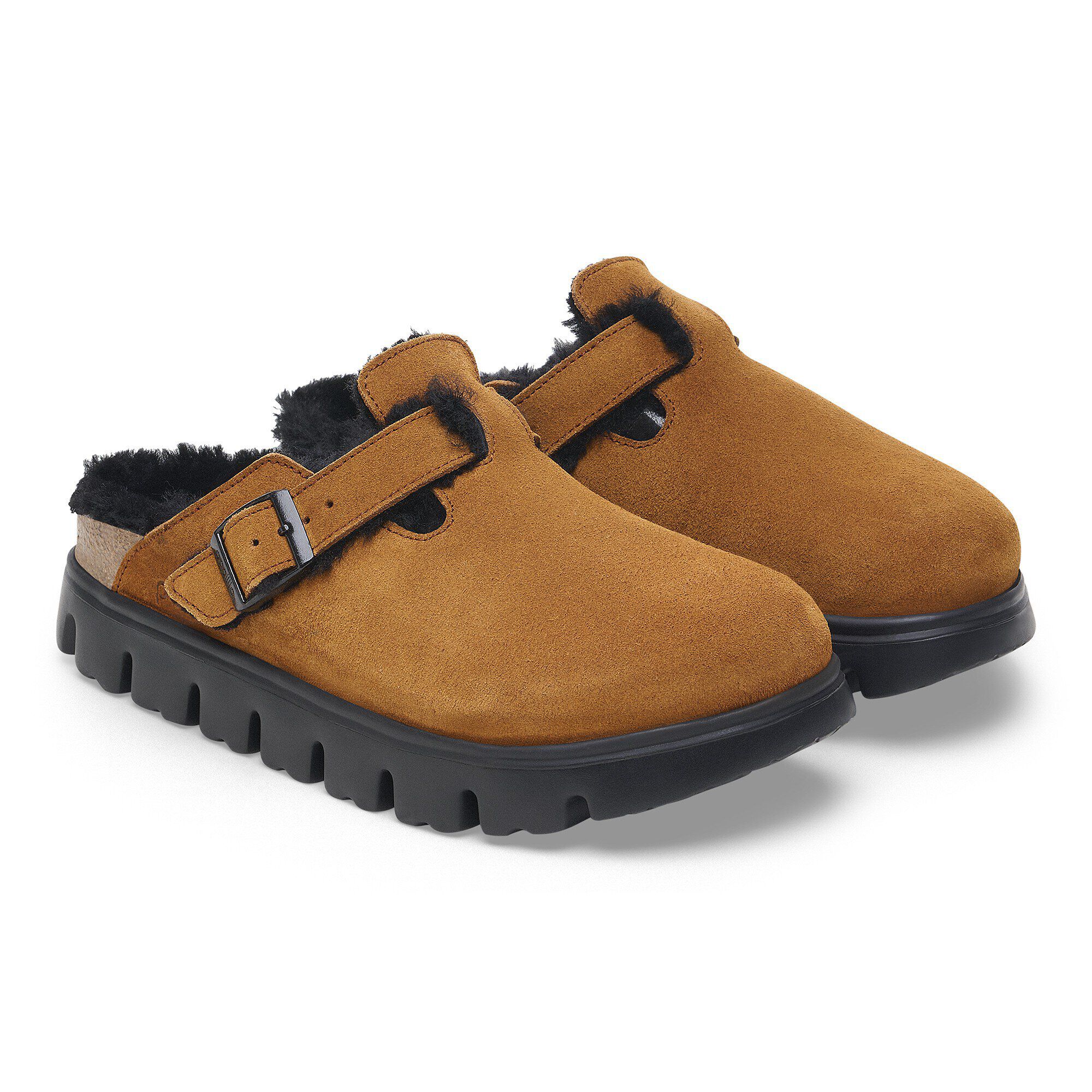 全ての Chunky Boston Shearling Mink Leather-Shearling Suede 靴