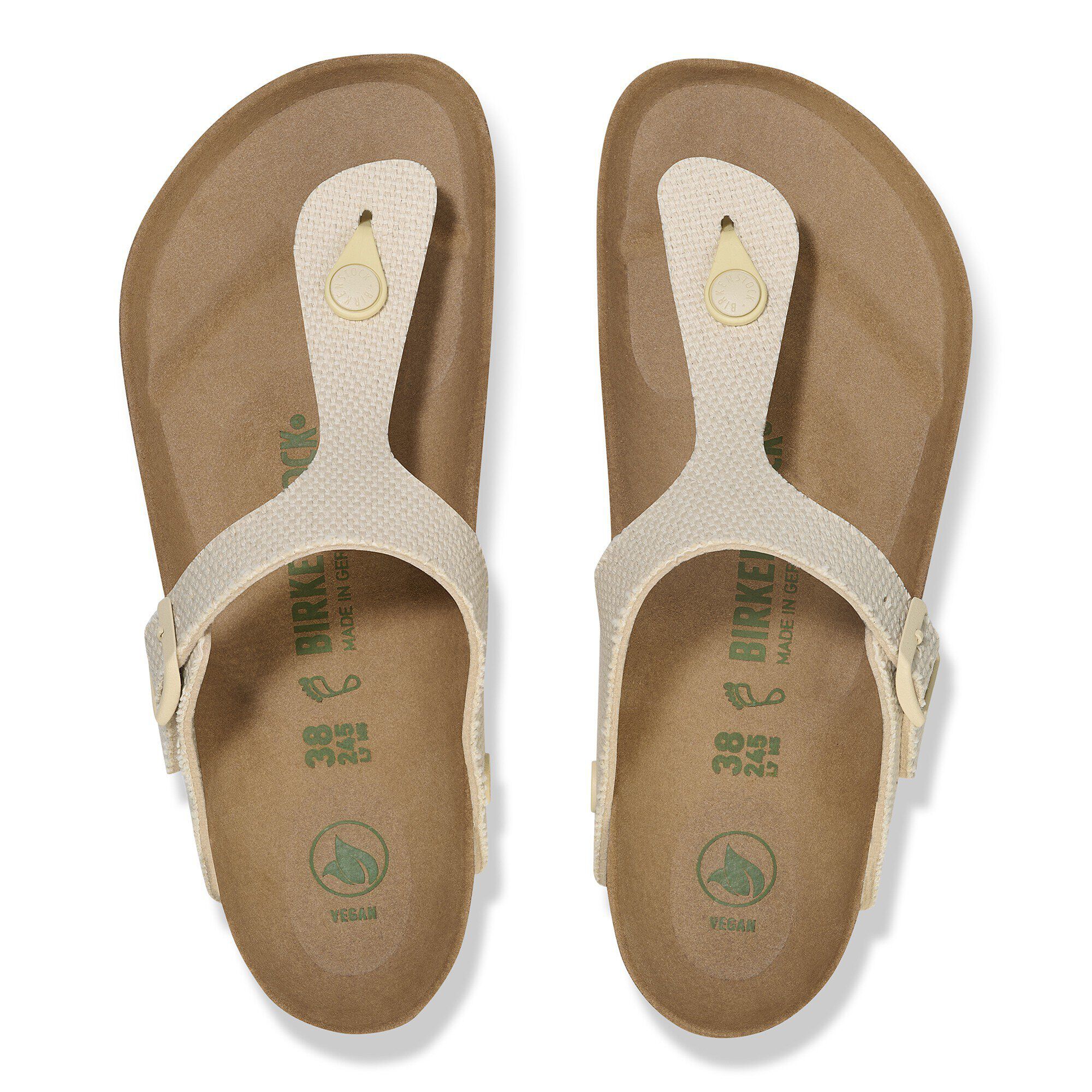 Gizeh Vegan Textile Casual Canvas Eggshell | BIRKENSTOCK