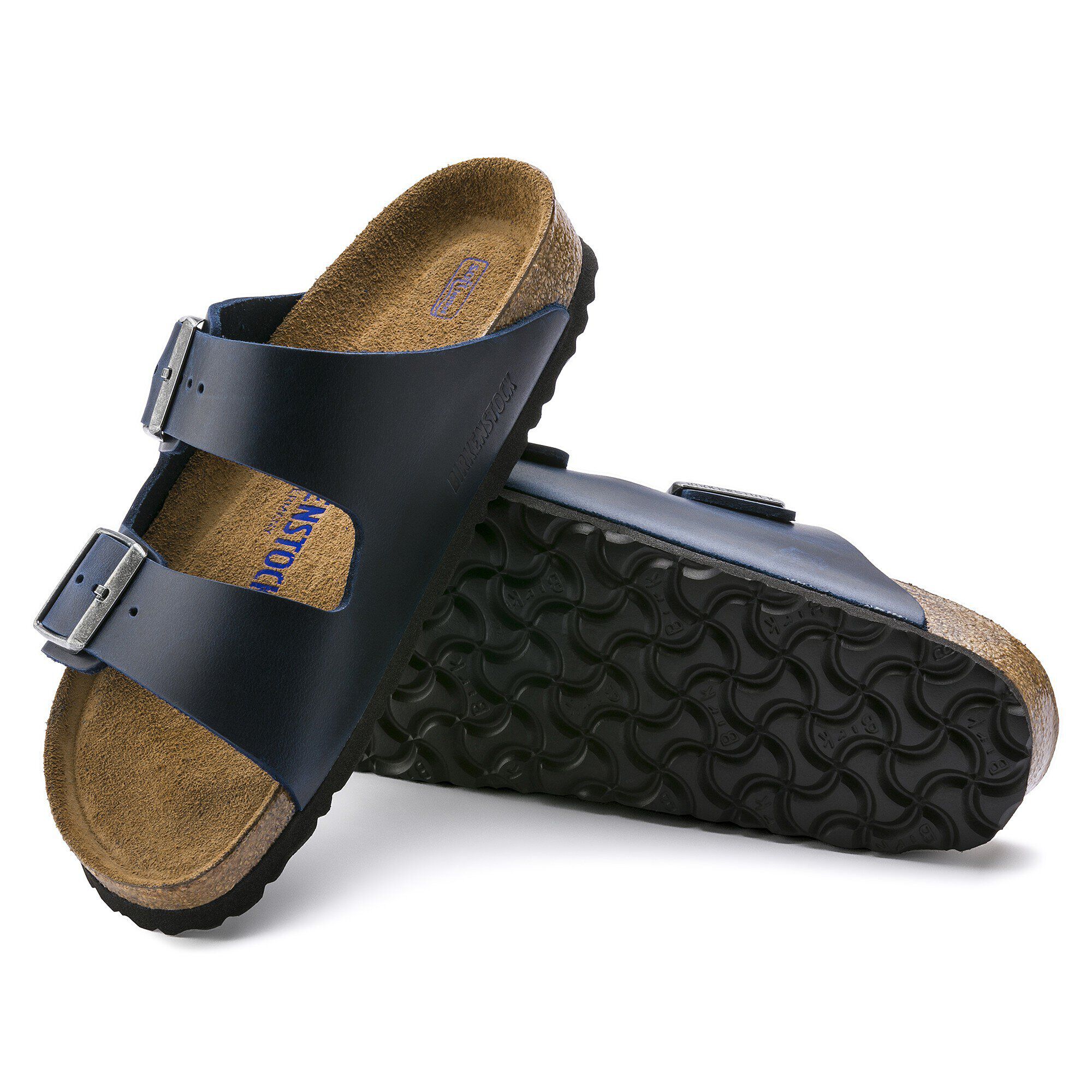 Birkenstock arizona oiled hotsell leather blue