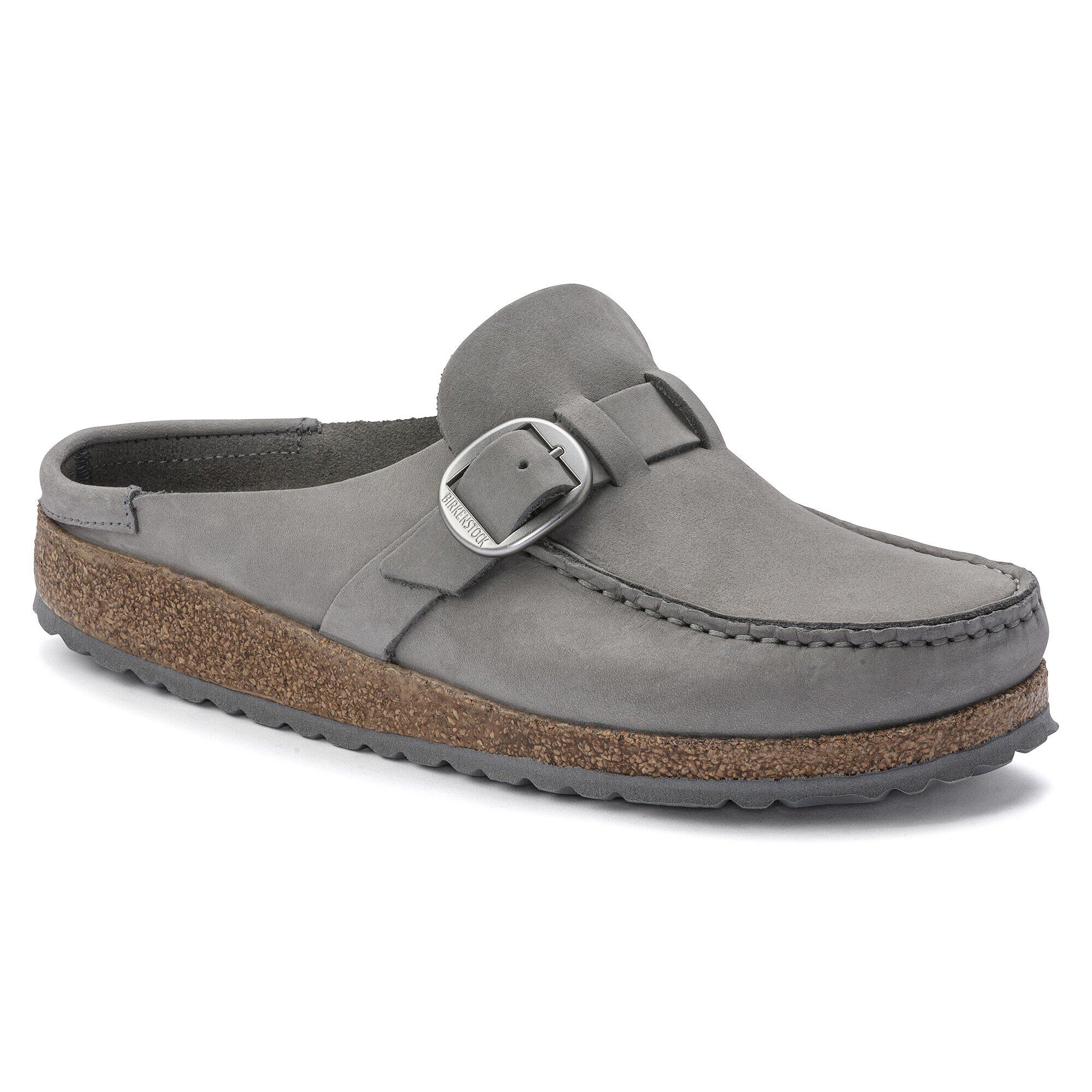 Grey suede clogs shop