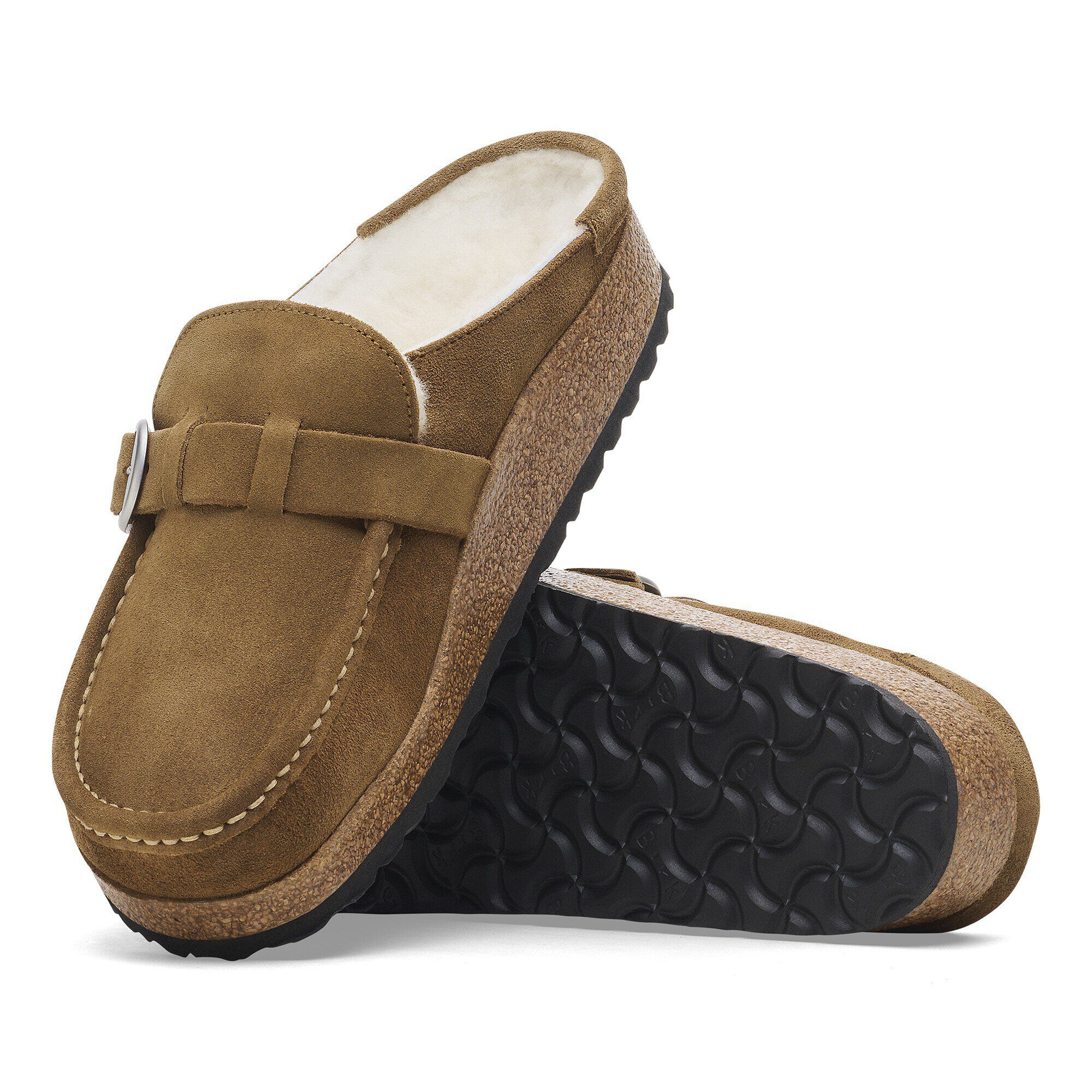 Buckley Shearling Suede Leather Dark Tea | BIRKENSTOCK