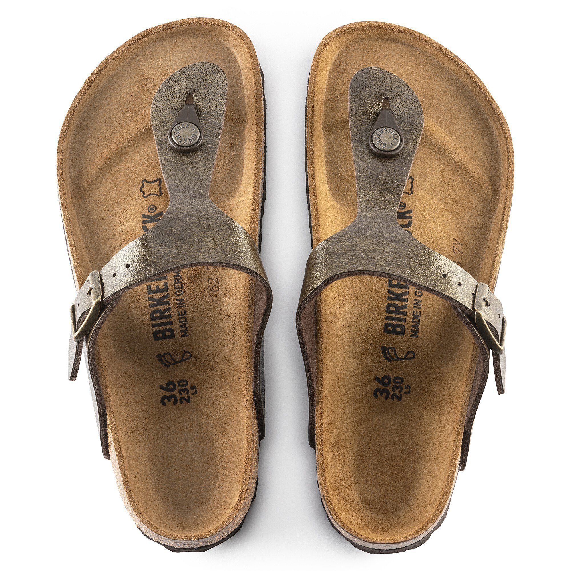 Birkenstock gizeh top golden brown