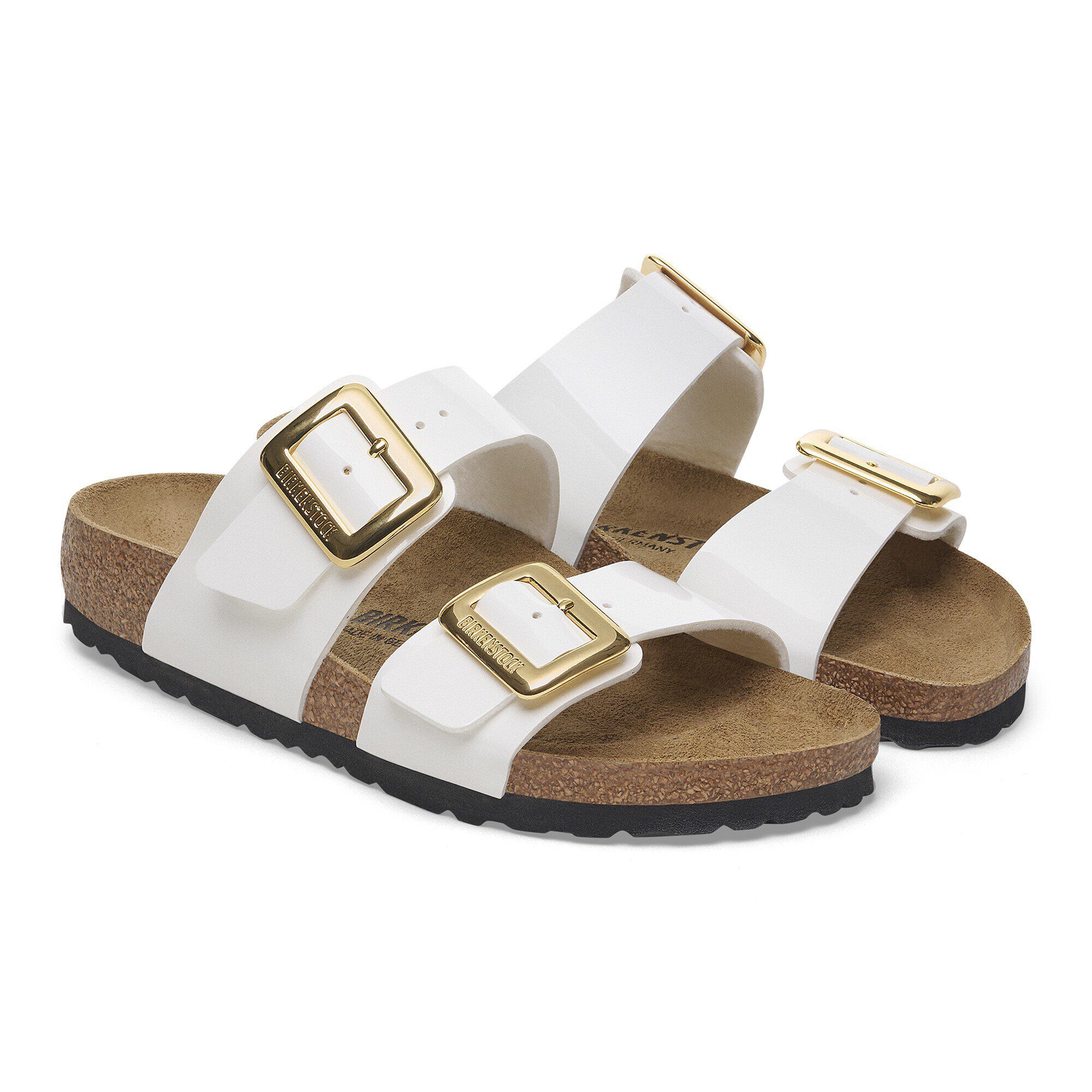 Sydney Luxe Buckle Birko-Flor Patent Patent White | BIRKENSTOCK Sydney Luxe Buckle Birko-Flor Patent Patent White | BIRKENSTOCK