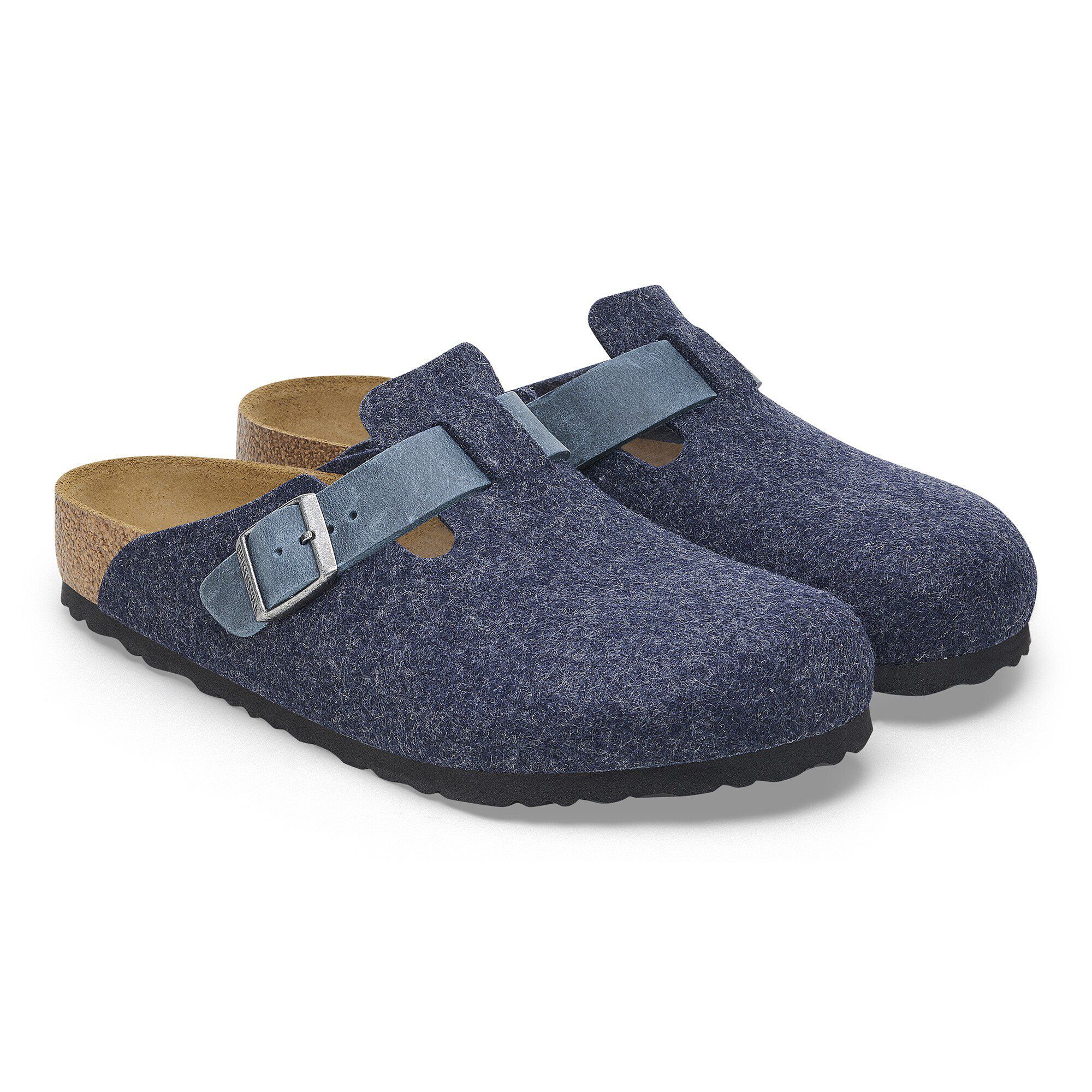 Boston Natural Leather-Felt Midnight Blue | BIRKENSTOCK