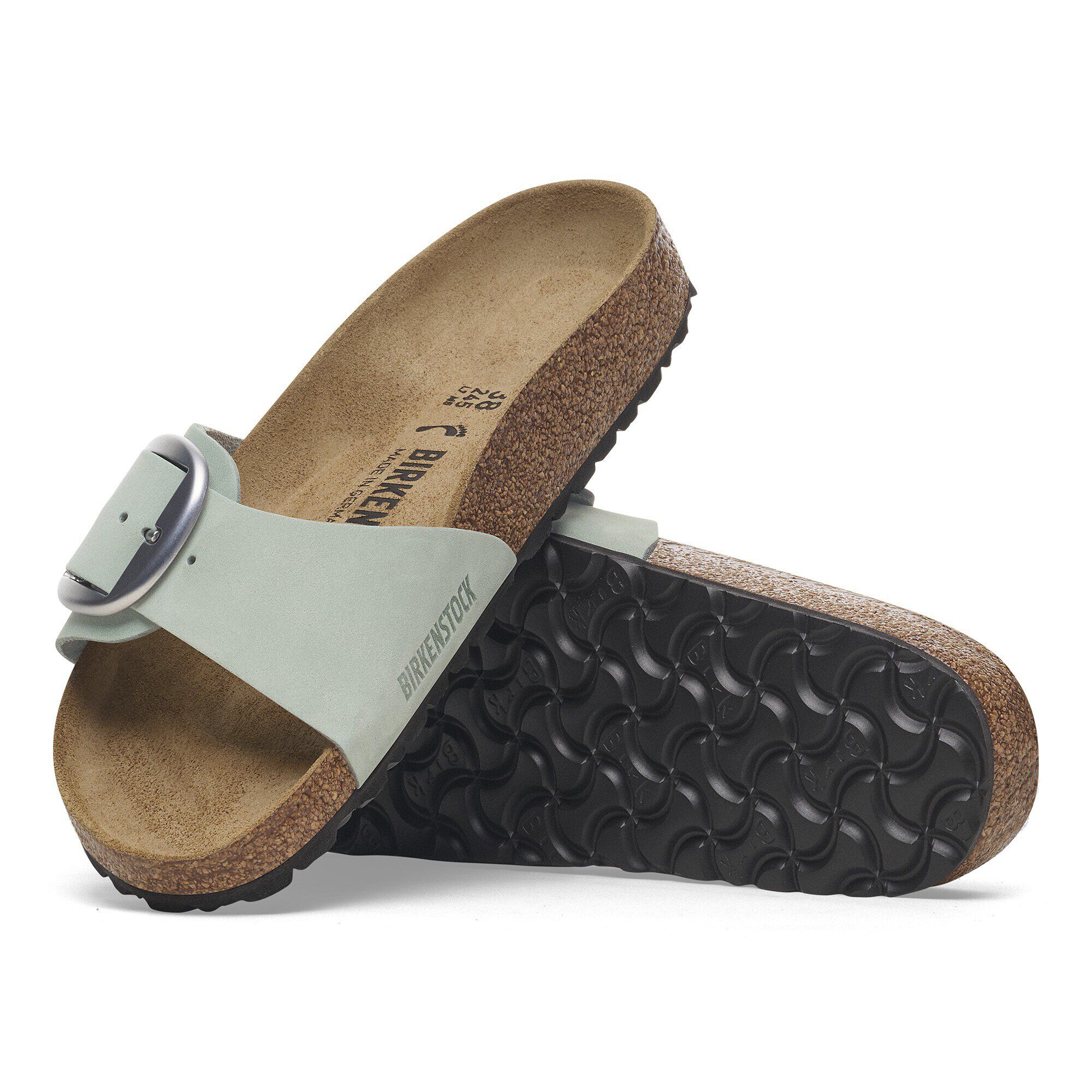 Madrid Big Buckle Natural Leather Patent