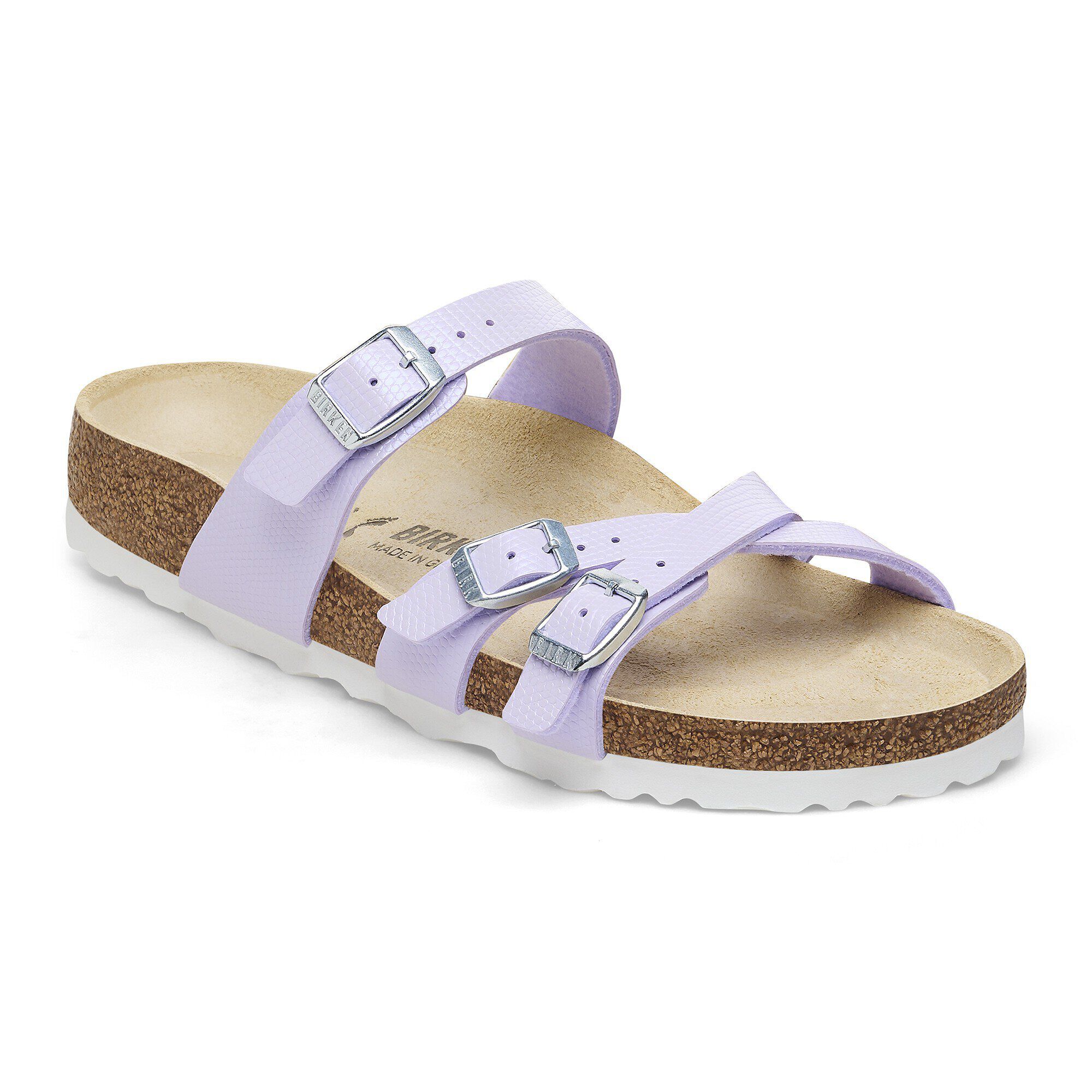 Franca Birko Flor Embossed Shiny Purple Fog BIRKENSTOCK