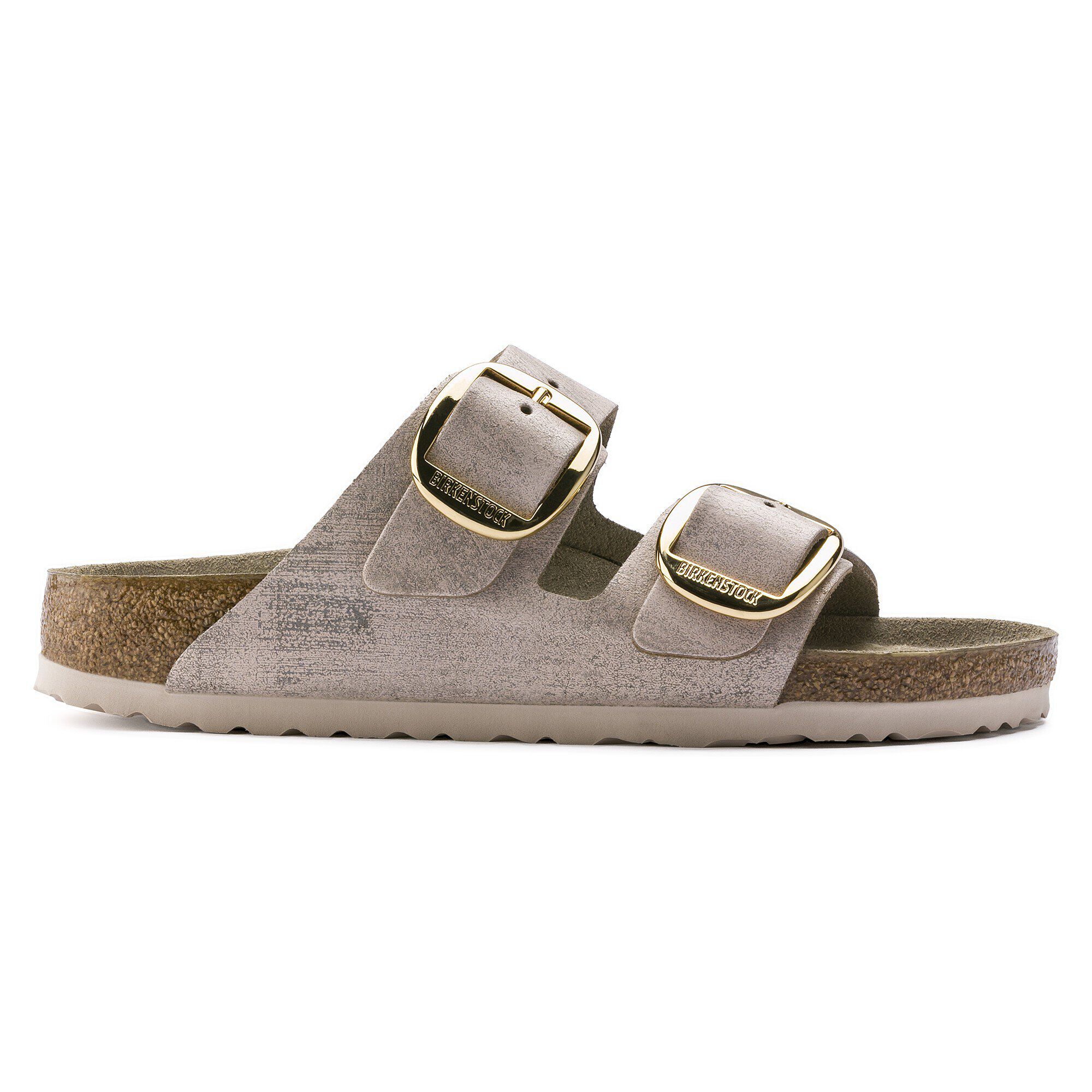 Birkenstock arizona suede leather washed metallic rose deals gold
