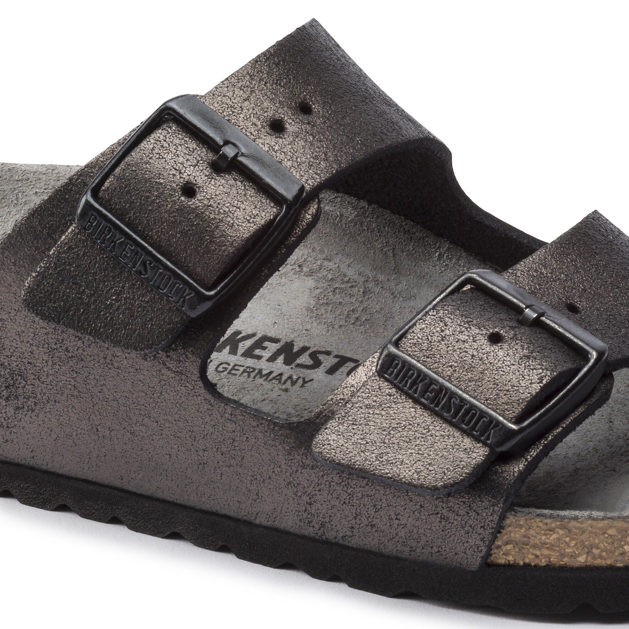 Birkenstock arizona washed metallic sale