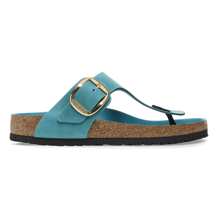 Gizeh Big Buckle Oiled Leather Biscay Bay | BIRKENSTOCK