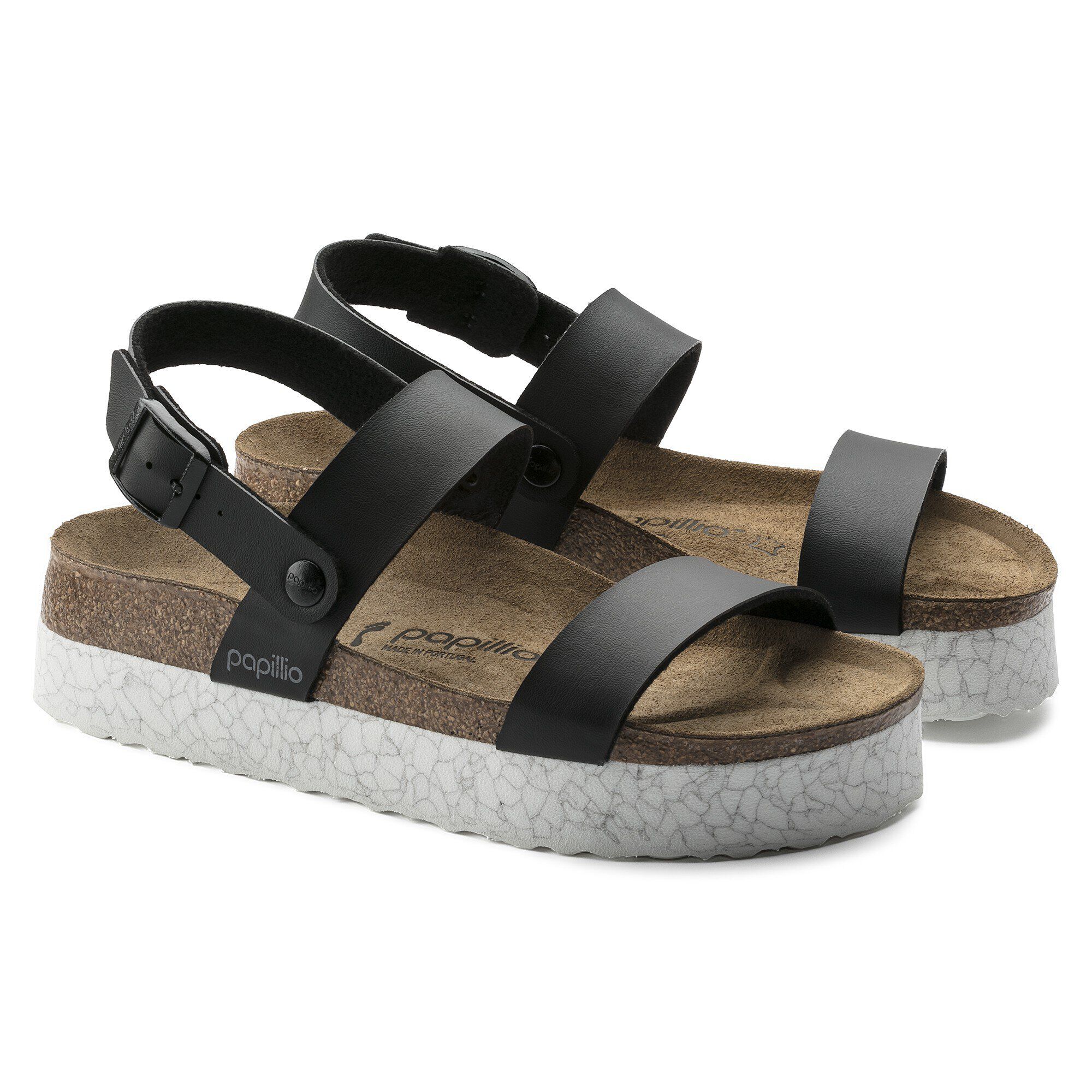 Cameron Birko Flor Monochrome Marble Black BIRKENSTOCK