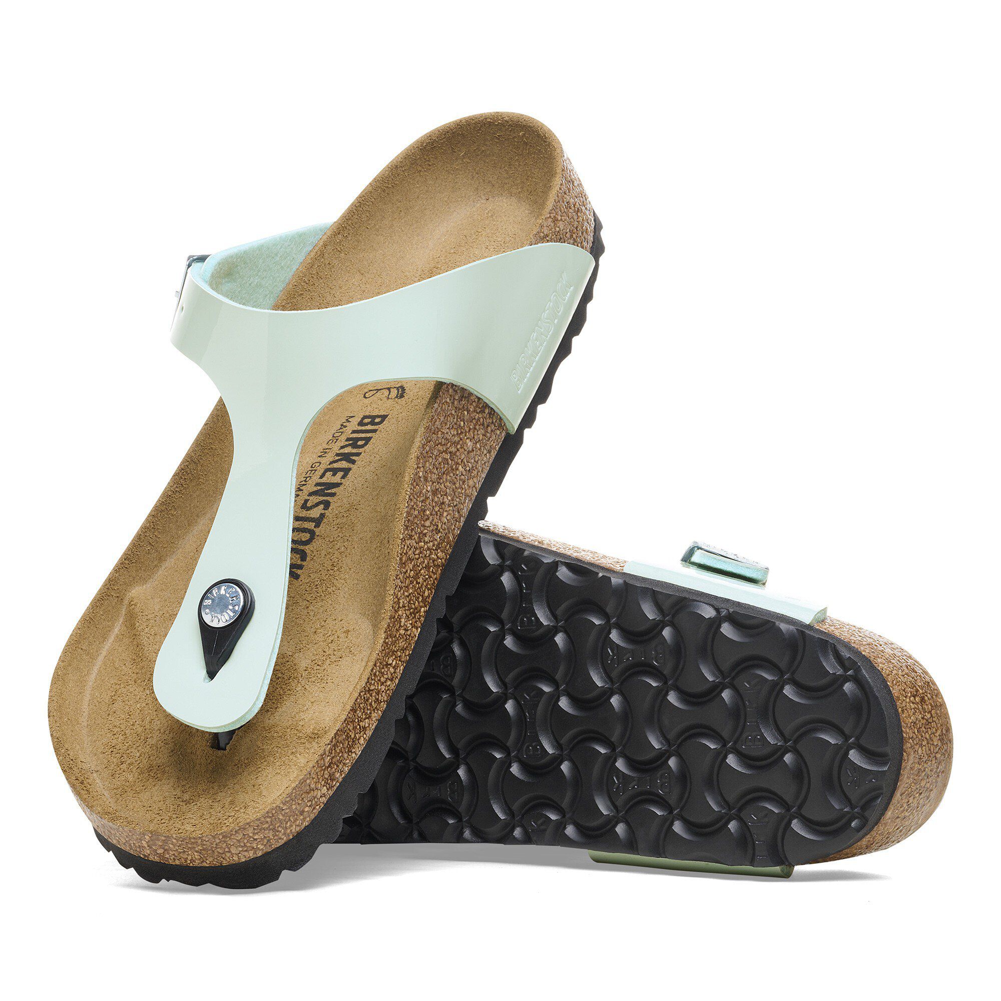 Birkenstock gizeh navy blue patent sale