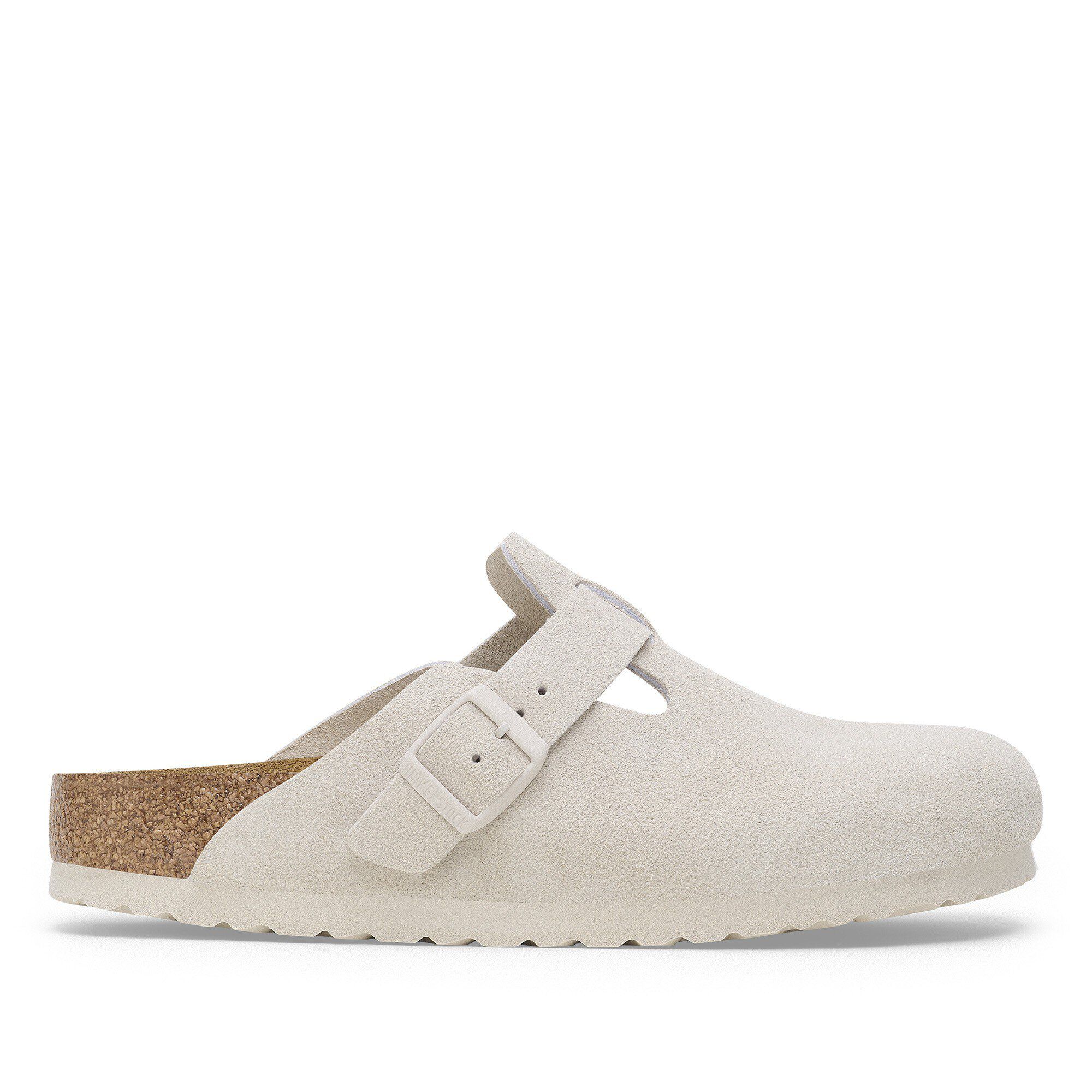 BIRKENSTOCK BOSTON 41ホワイト レア カラー Boston Soft Footbed Suede Leather Antique White | BIRKENSTOCK