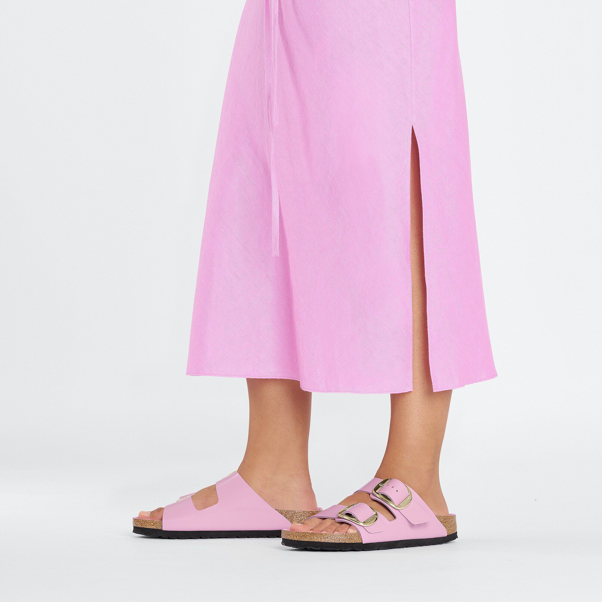 Arizona Big Buckle Natural Leather Patent High Shine Fondant Pink BIRKENSTOCK