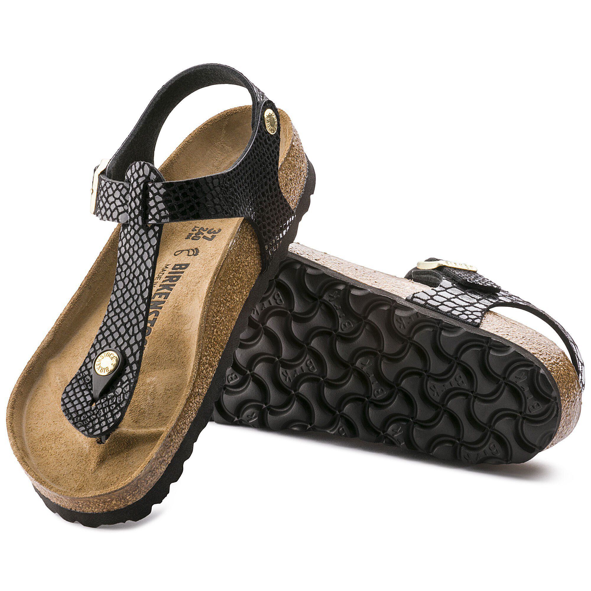 Birkenstock kairo top black leather