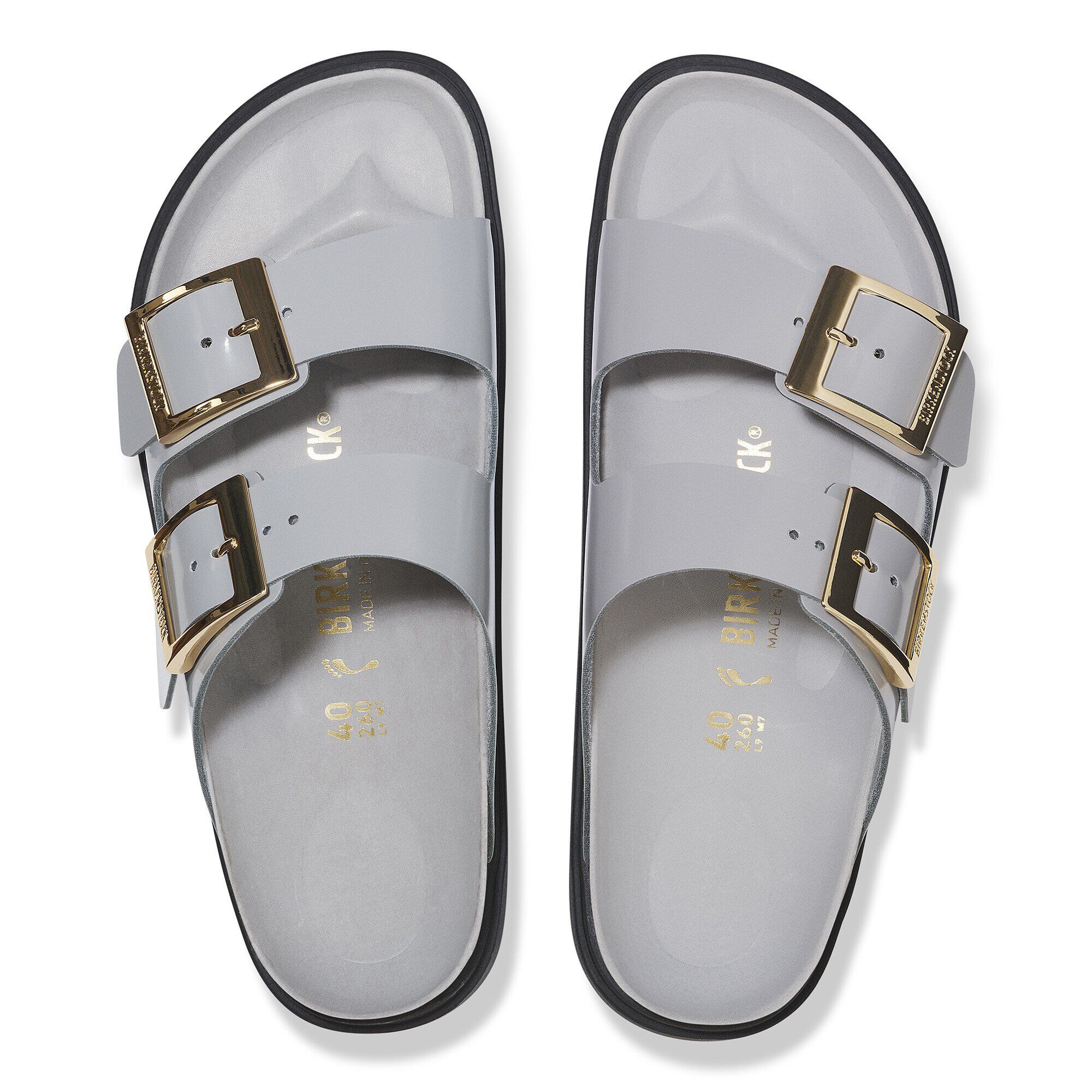Arizona Droplet Buckle Natural Leather Patent High Shine