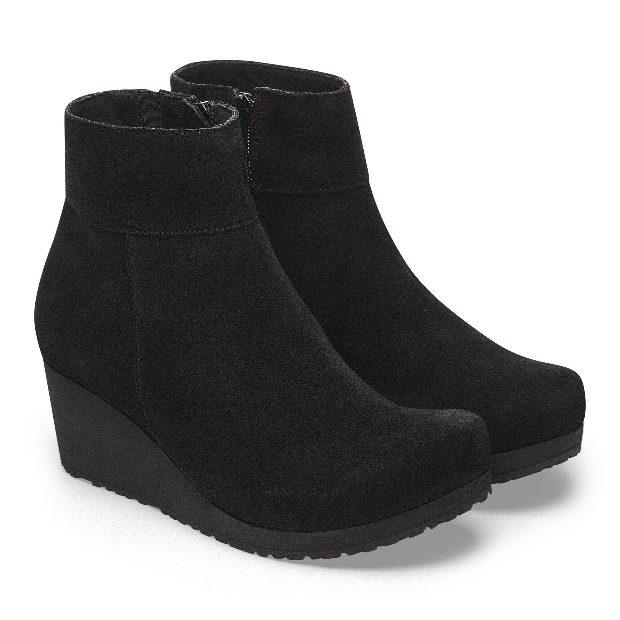 Black wedge shoe boots hotsell