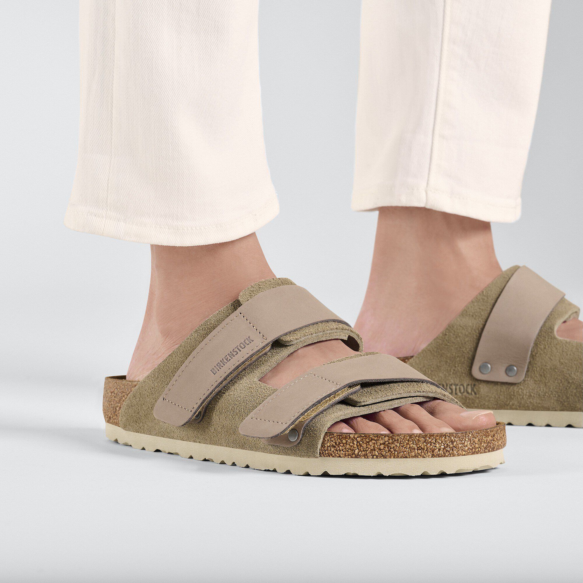 Uji Nubuck-Suede Leather Taupe | BIRKENSTOCK