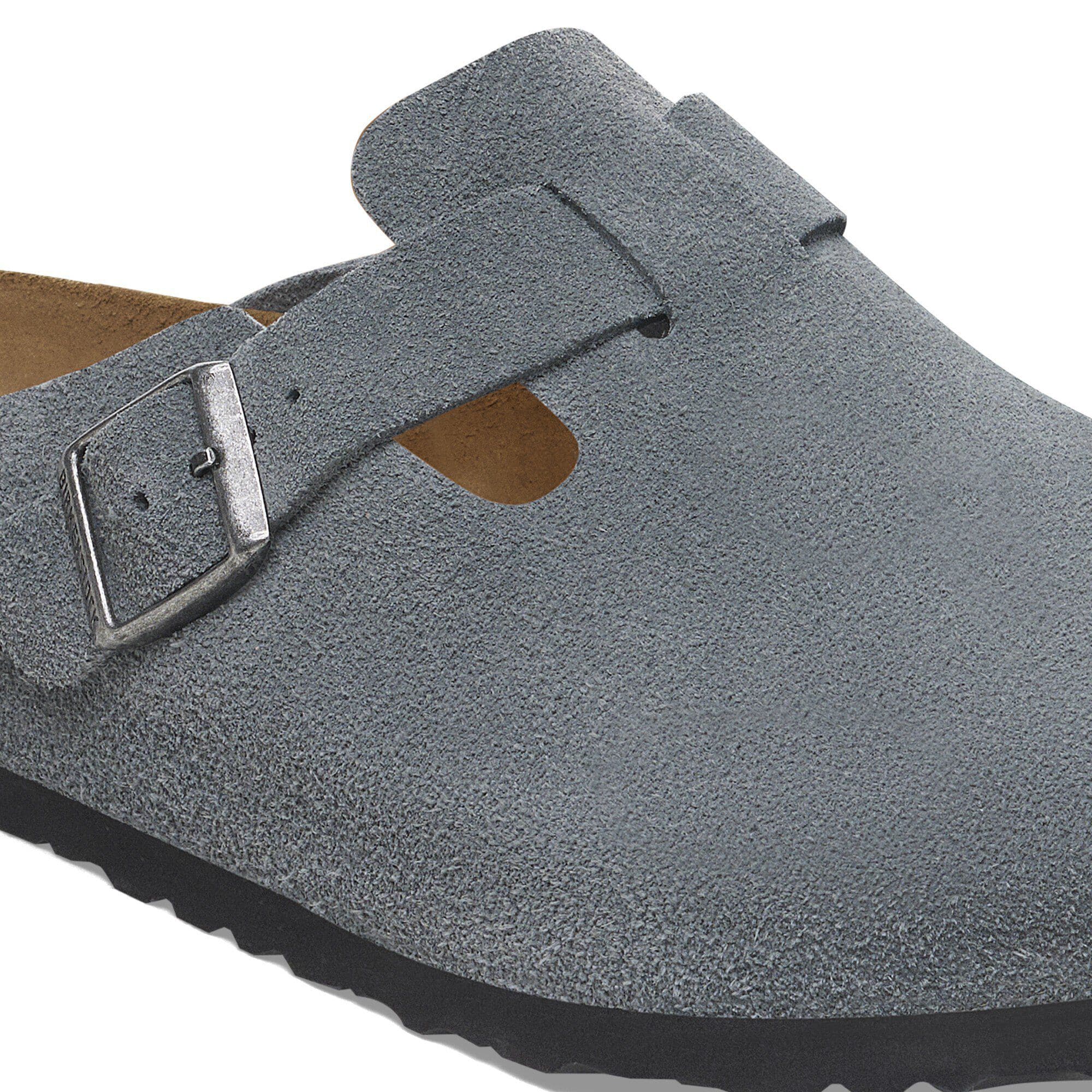 【在庫一掃】 Soft Boston Footbed BIRKENSTOCK | Gray Basalt Leather Suede 靴