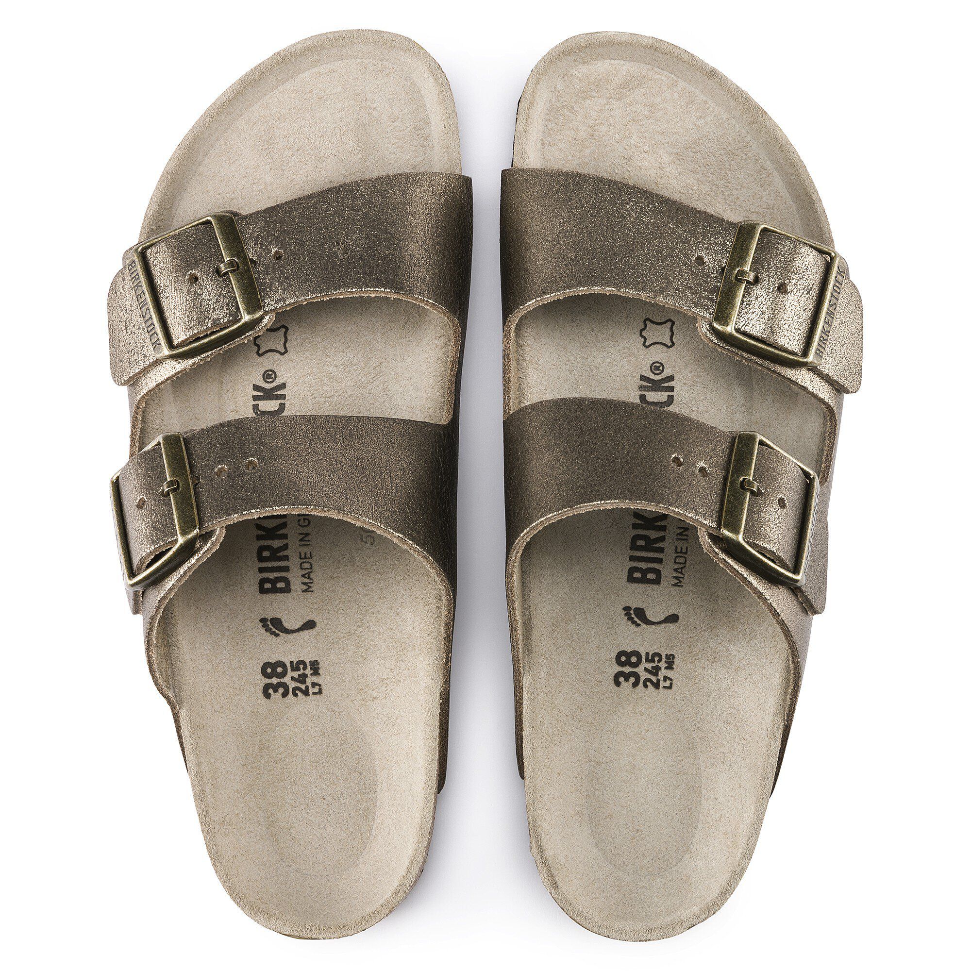 Birkenstock washed top metallic