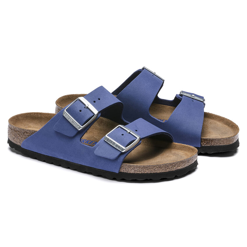 Arizona Soft Footbed Nubuck Leather Azure Blue | BIRKENSTOCK