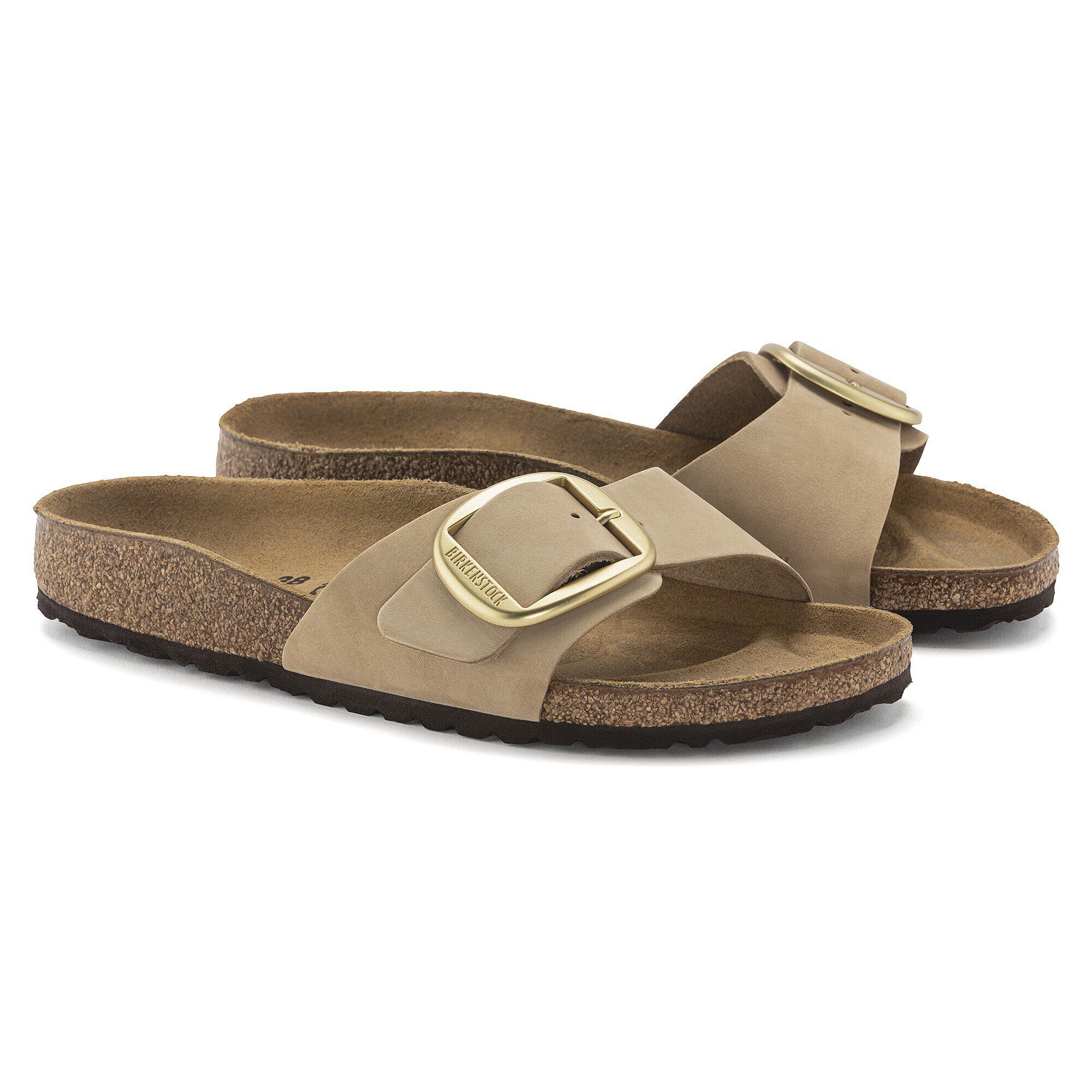 Madrid Big Buckle Nubuck Leather Sandcastle | BIRKENSTOCK