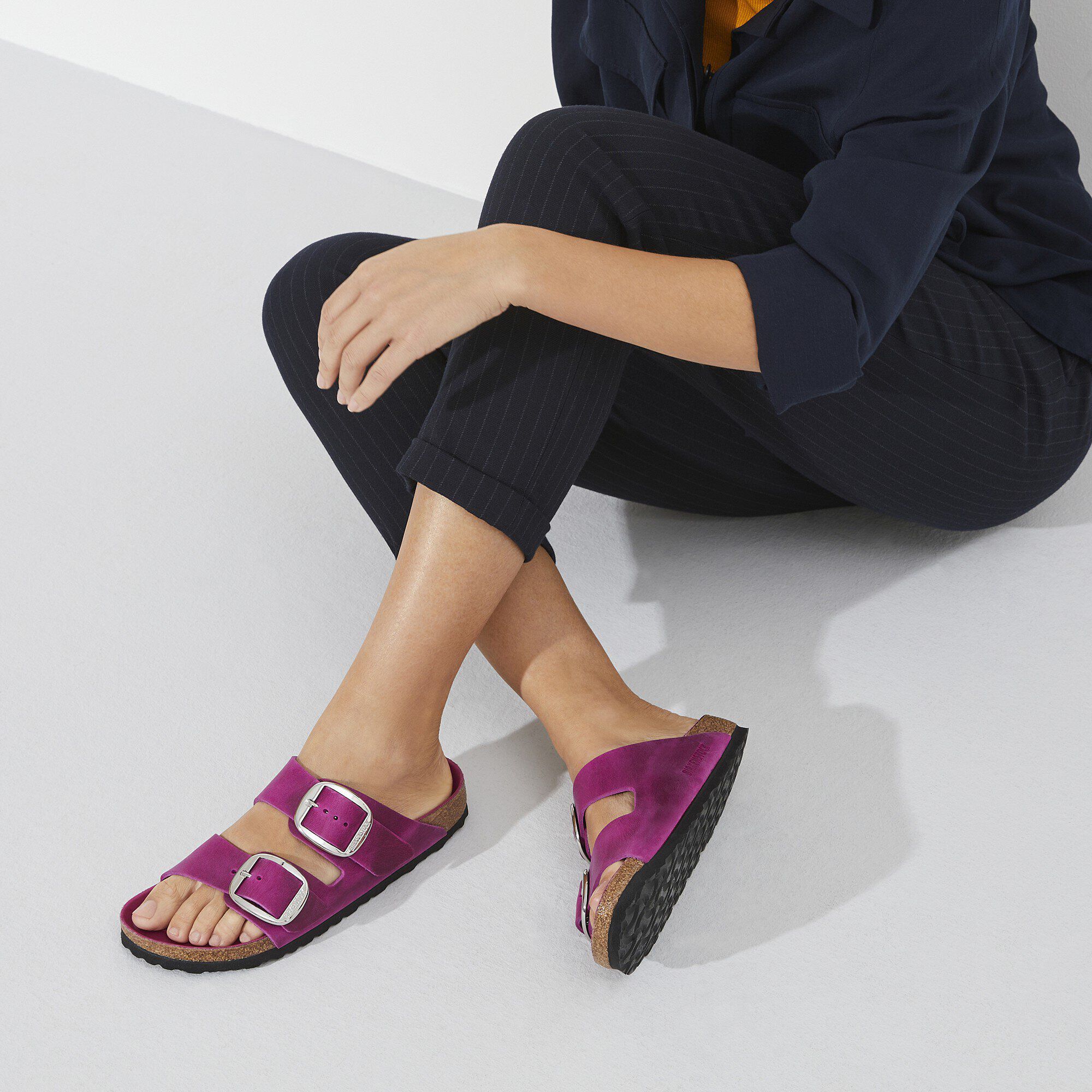 Arizona Big Buckle Oiled Leather Festival Fuchsia BIRKENSTOCK