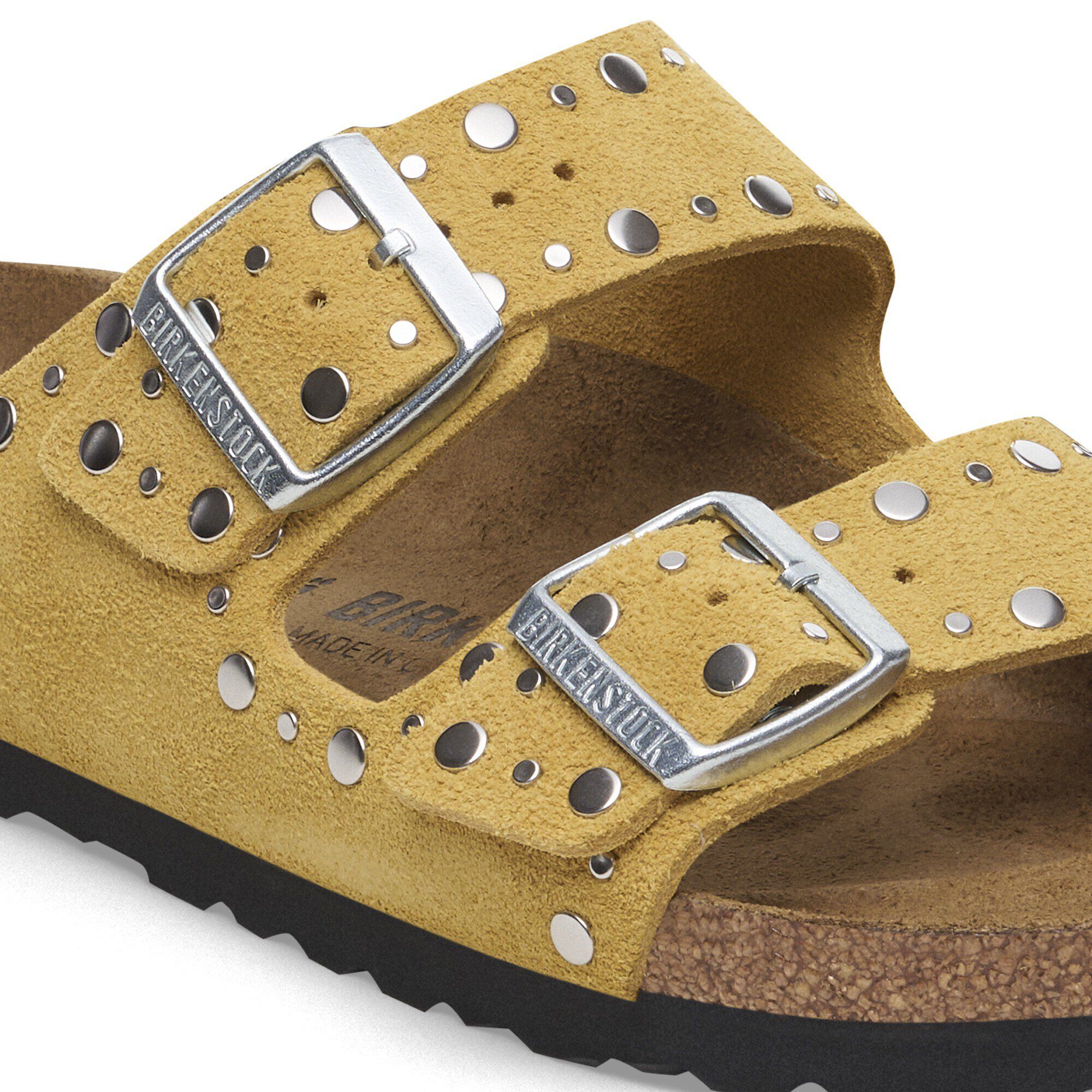Arizona Rivets Suede Leather Ochre | BIRKENSTOCK