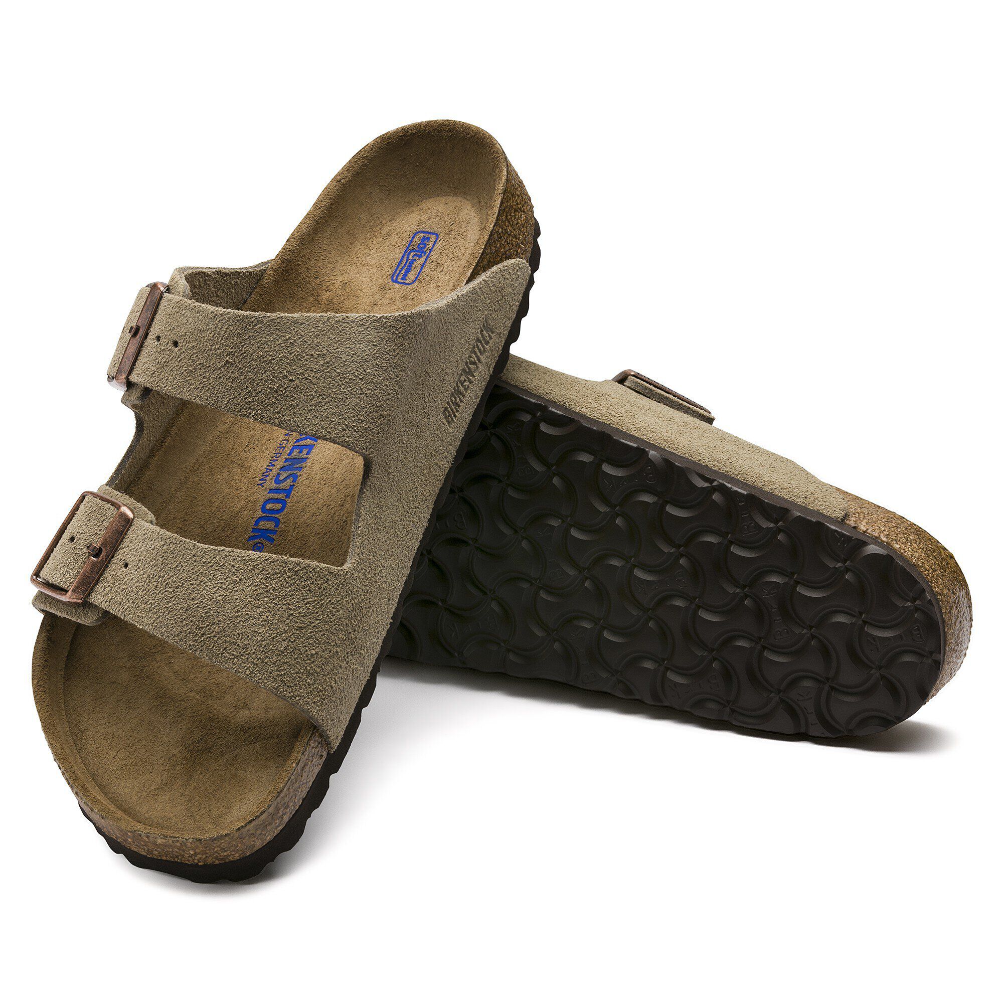 Birkenstock taupe suede soft footbed hotsell
