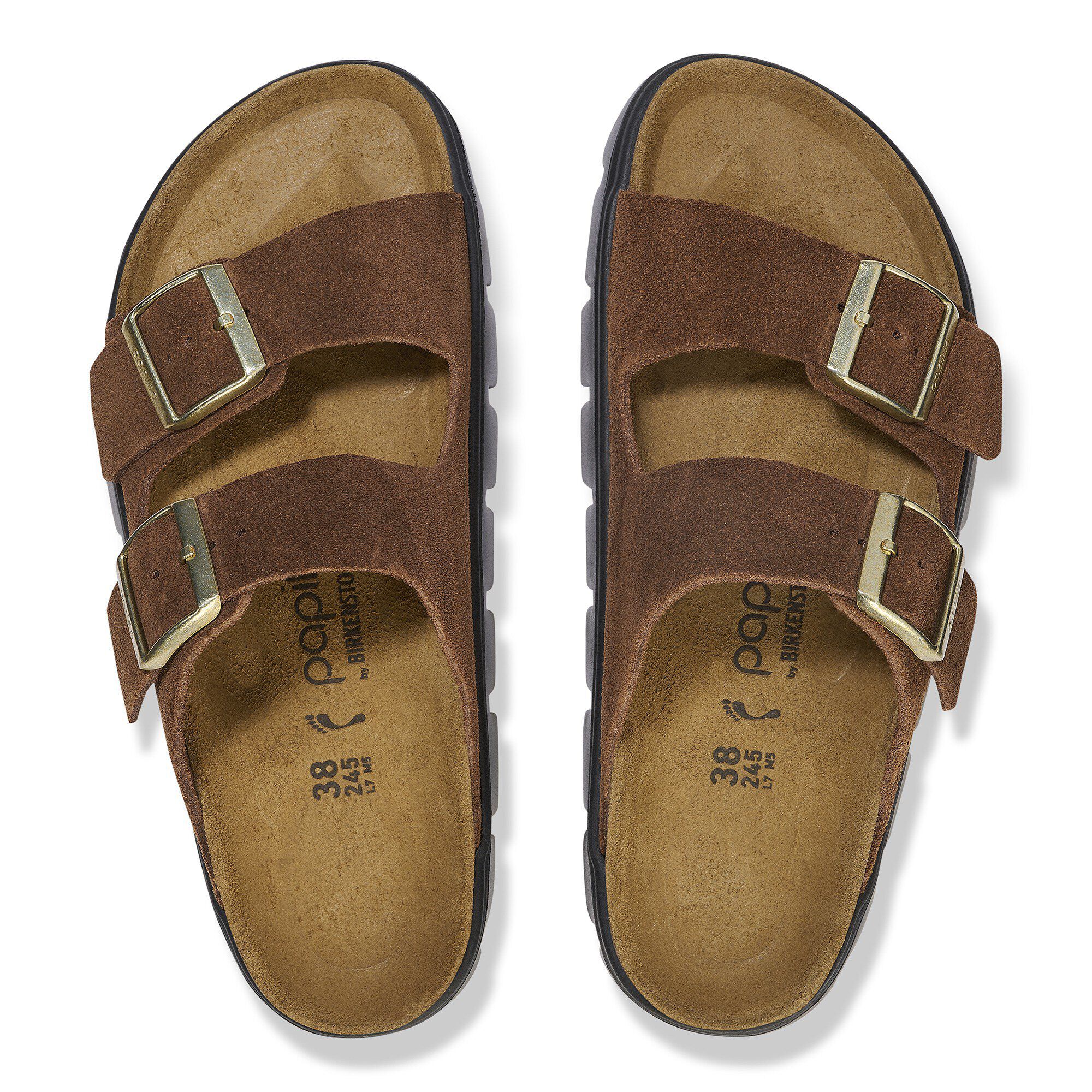 最も優遇 Dark Leather Suede Chunky Arizona Tea/ BIRKENSTOCK | Black 靴