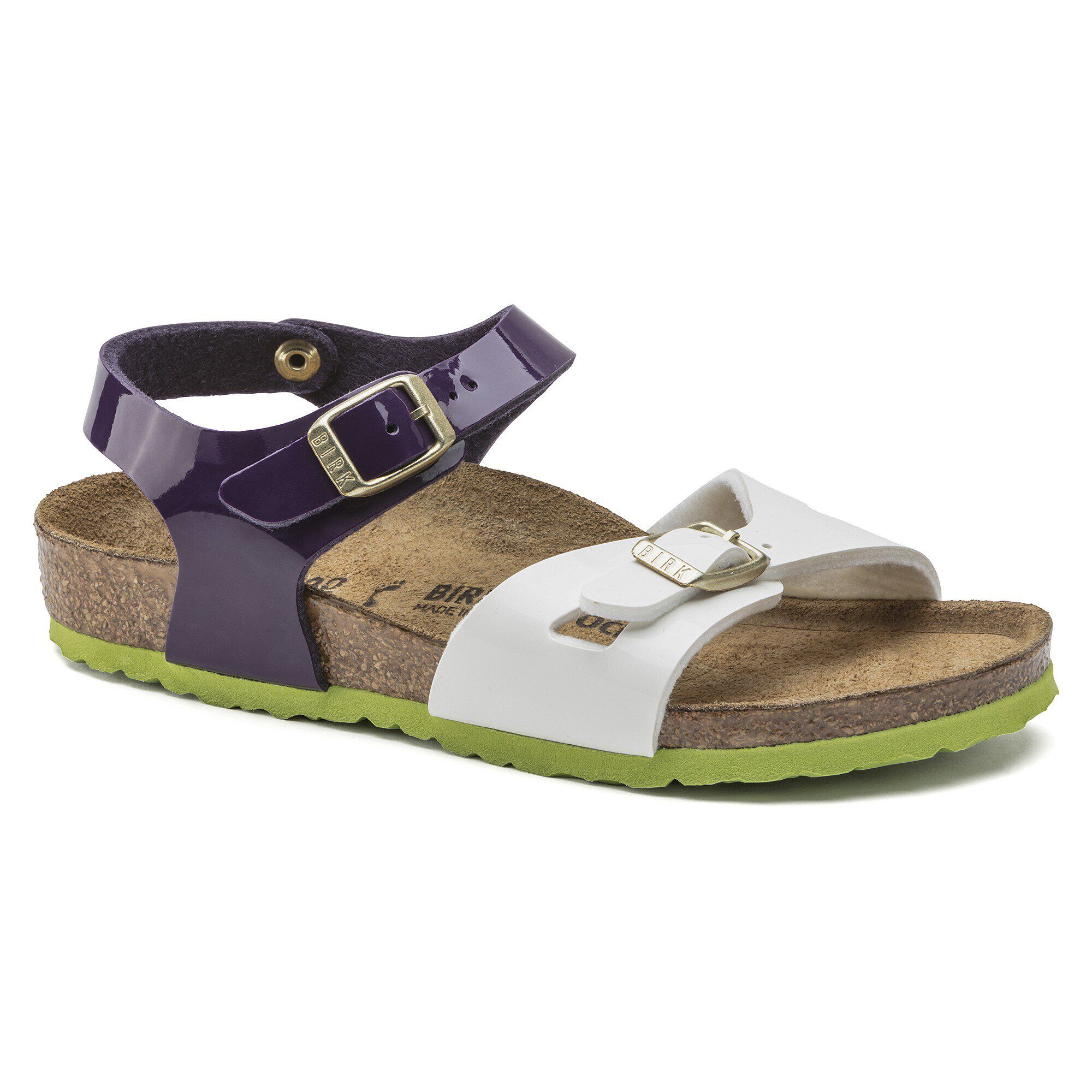 Rio Kids Birko Flor Patent Tropical White Lilac BIRKENSTOCK