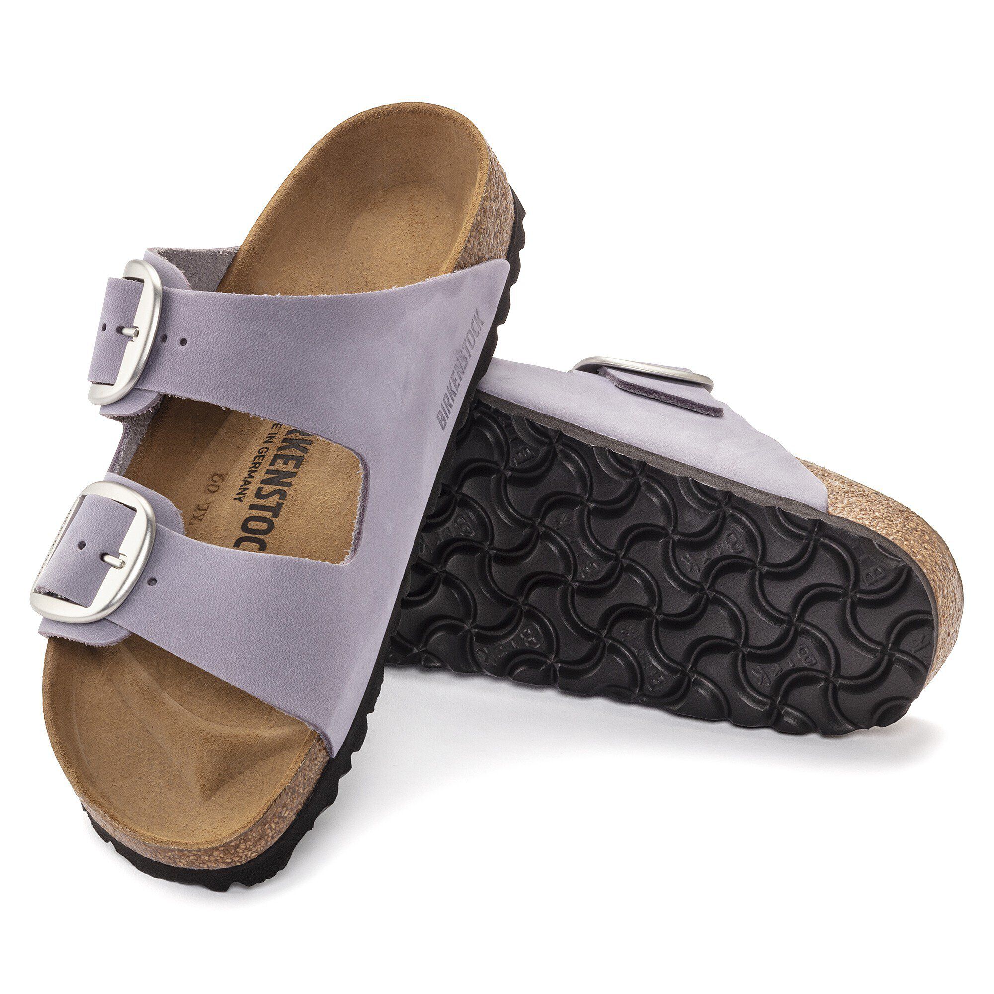 Arizona Big Buckle Nubuck Leather Purple Fog | BIRKENSTOCK