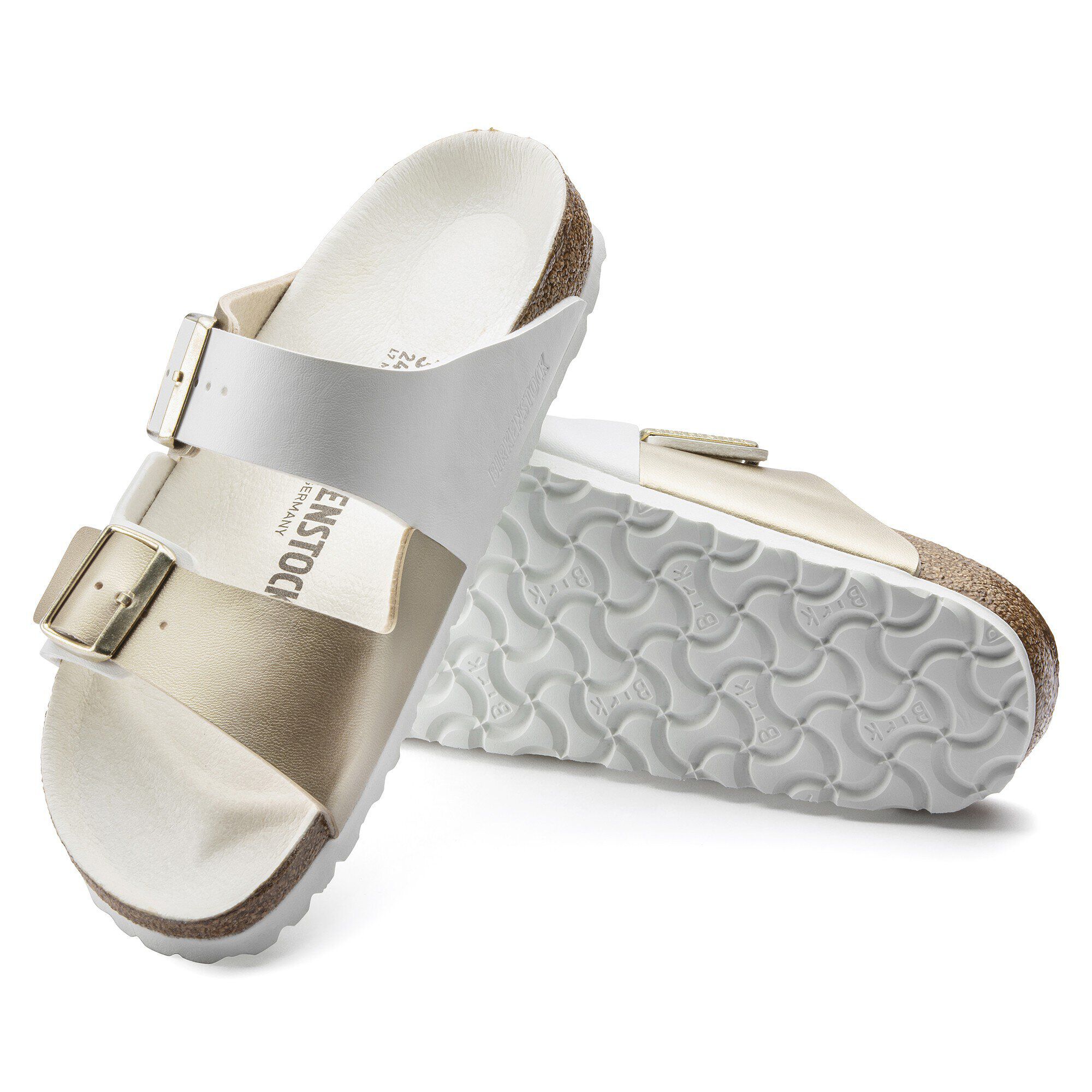 Arizona Split Birko Flor White Gold BIRKENSTOCK