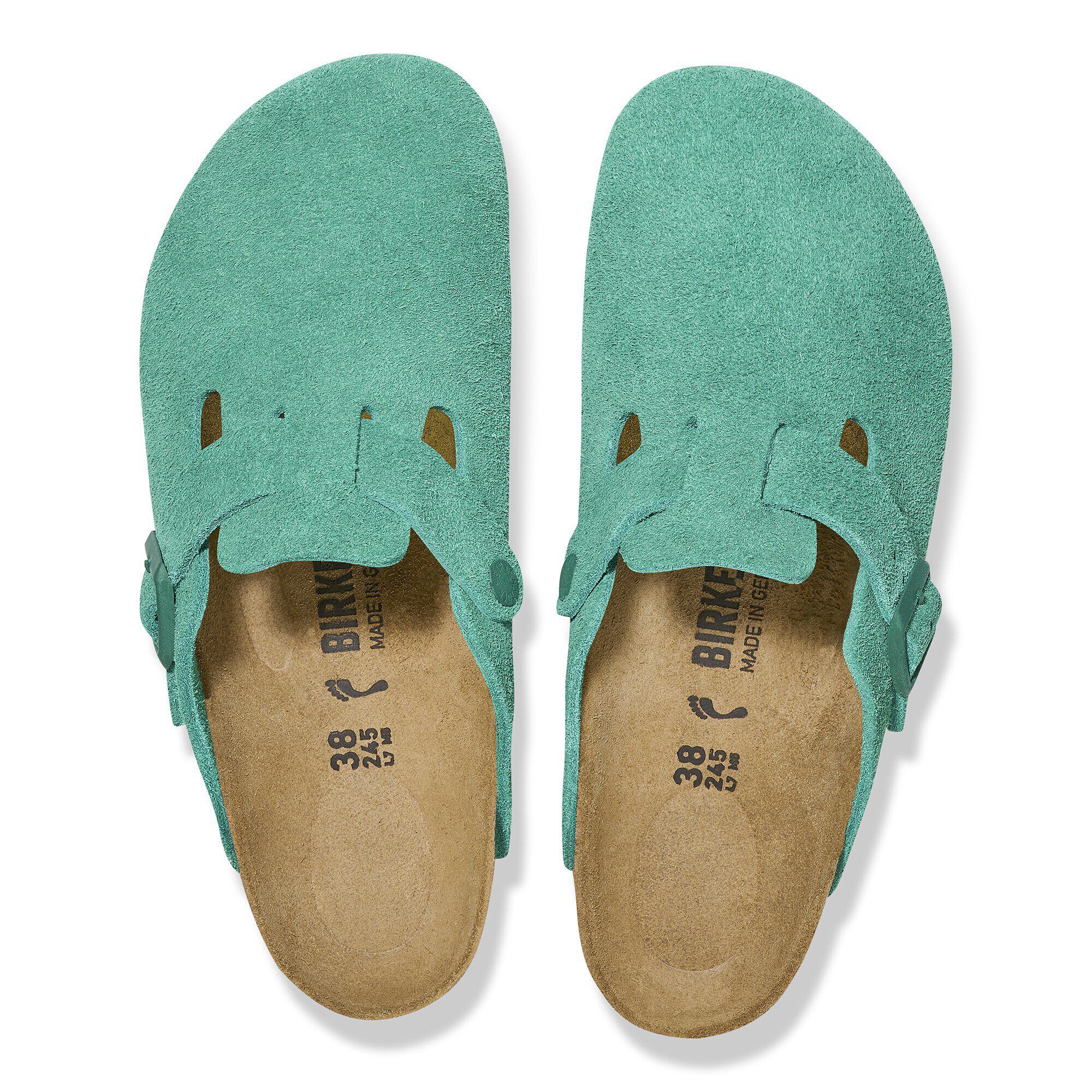 BIRKENSTOCK BOSTON グリーンイエロー38 Women's Boston Suede Soft Footbed | MJ Footwear
