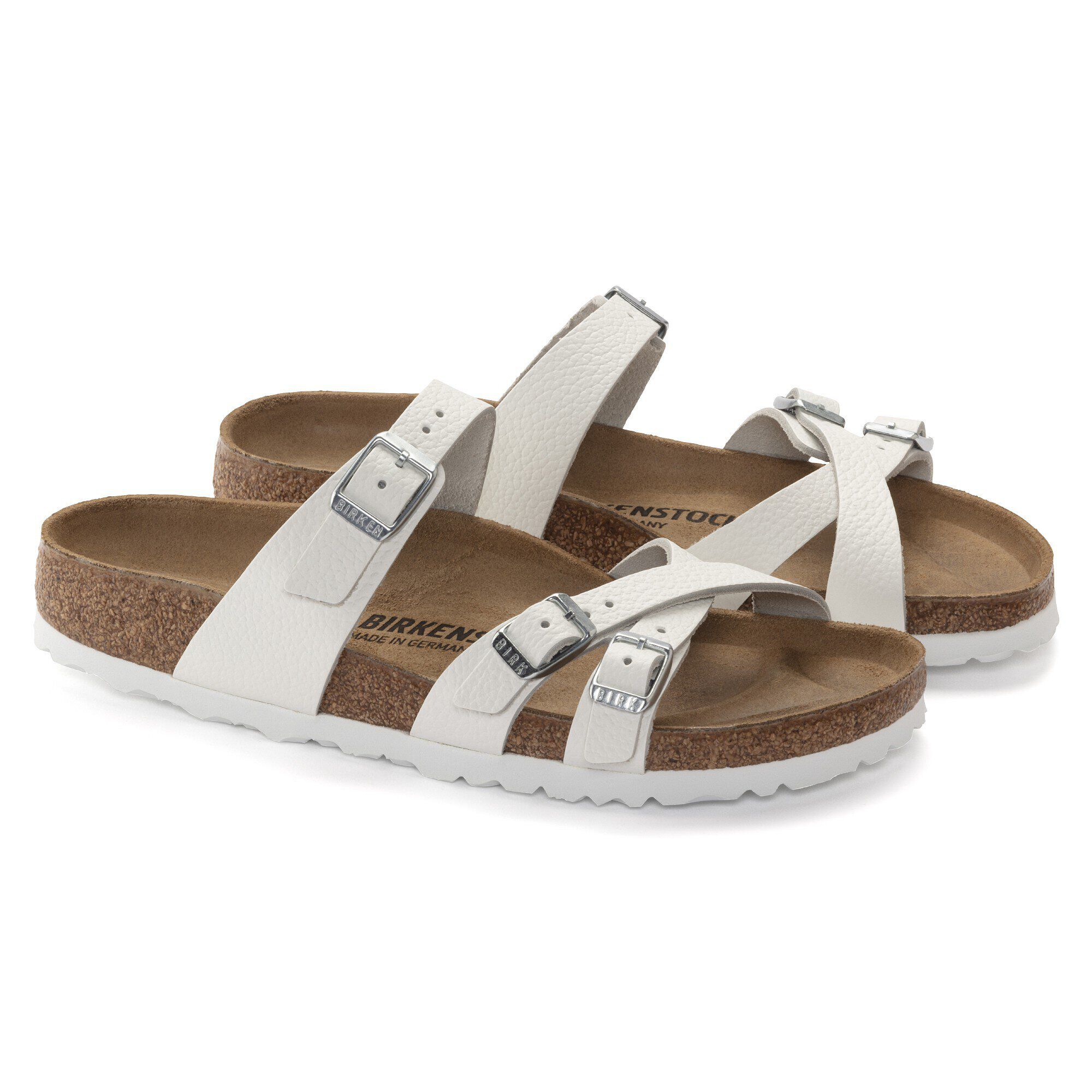 Birkenstock leather white clearance