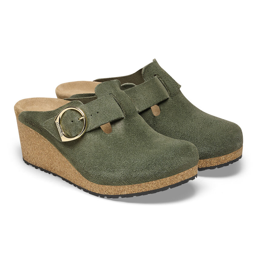 Fanny Ring-Buckle Suede Leather Thyme | BIRKENSTOCK