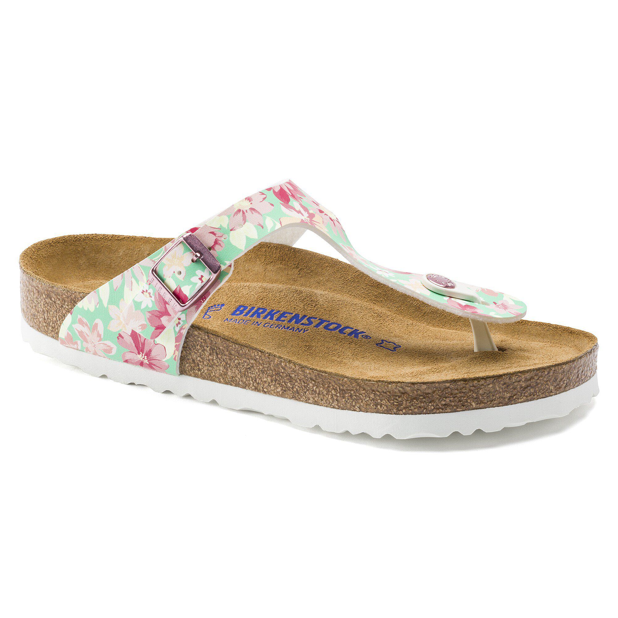 Birkenstock gizeh meadow flowers beige store