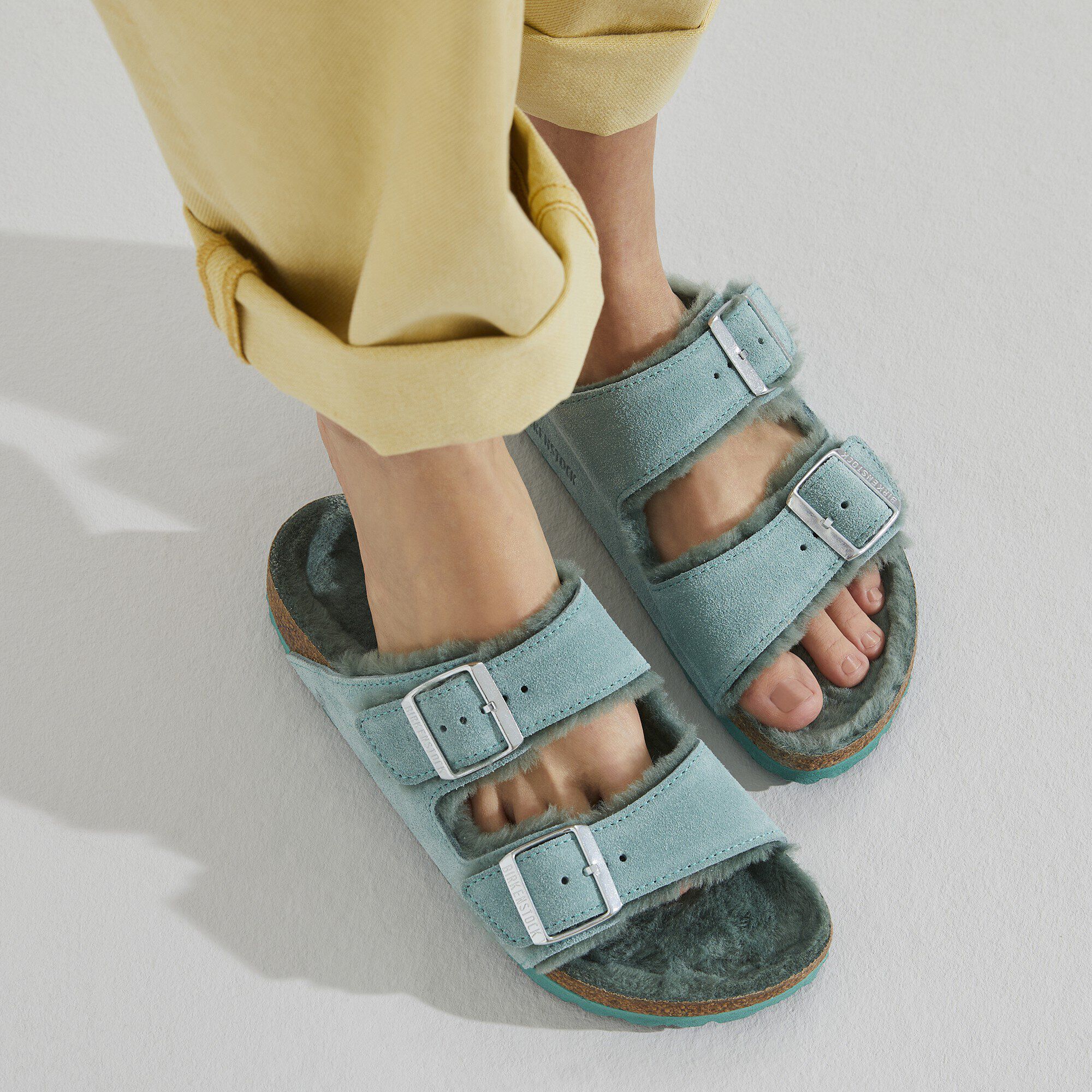 Arizona Shearling Suede Leather Beryl