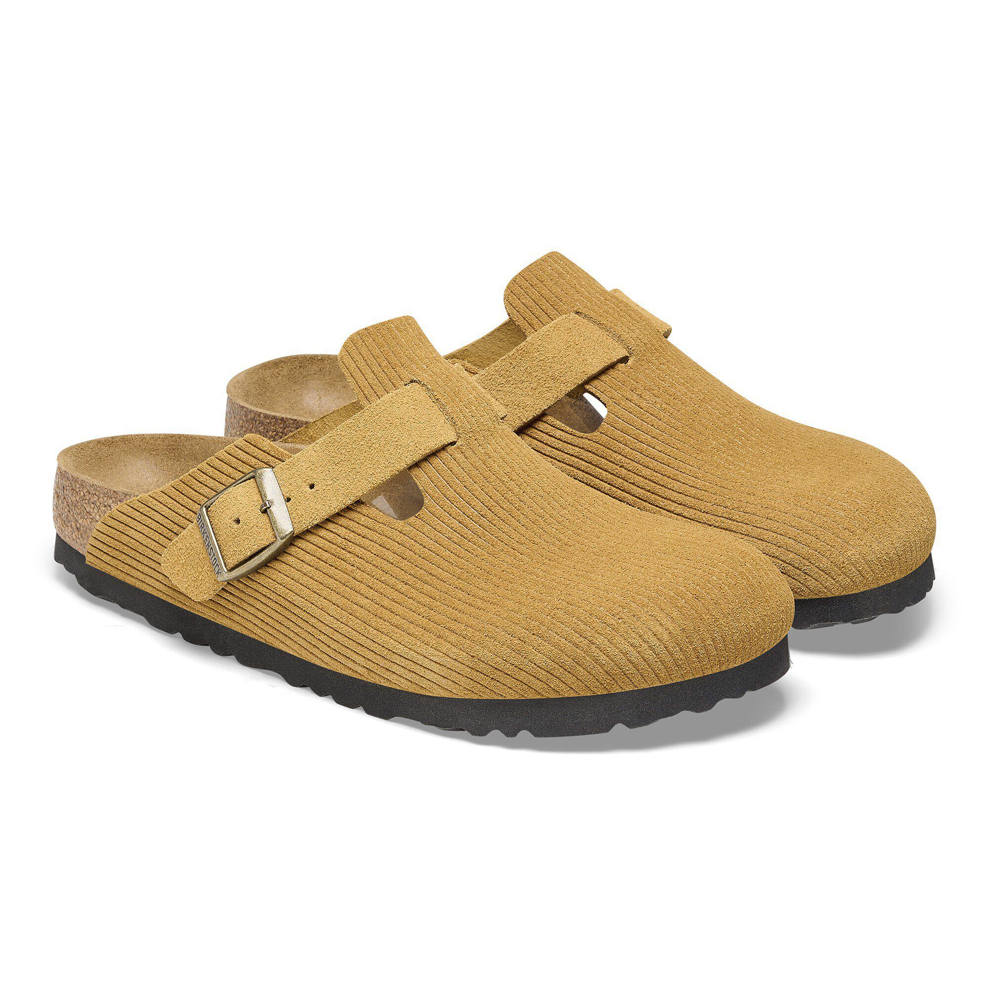 Boston Suede Embossed Corduroy Cork Brown | BIRKENSTOCK Boston Suede Embossed Corduroy Cork Brown | BIRKENSTOCK