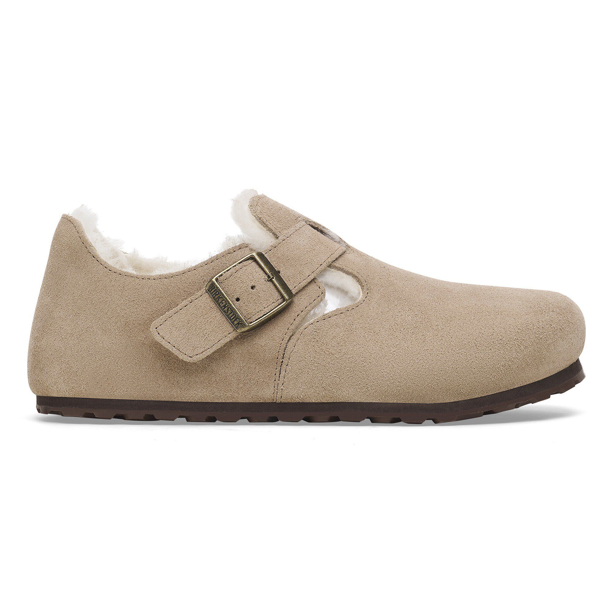 London Shearling Suede Leather Taupe | BIRKENSTOCK